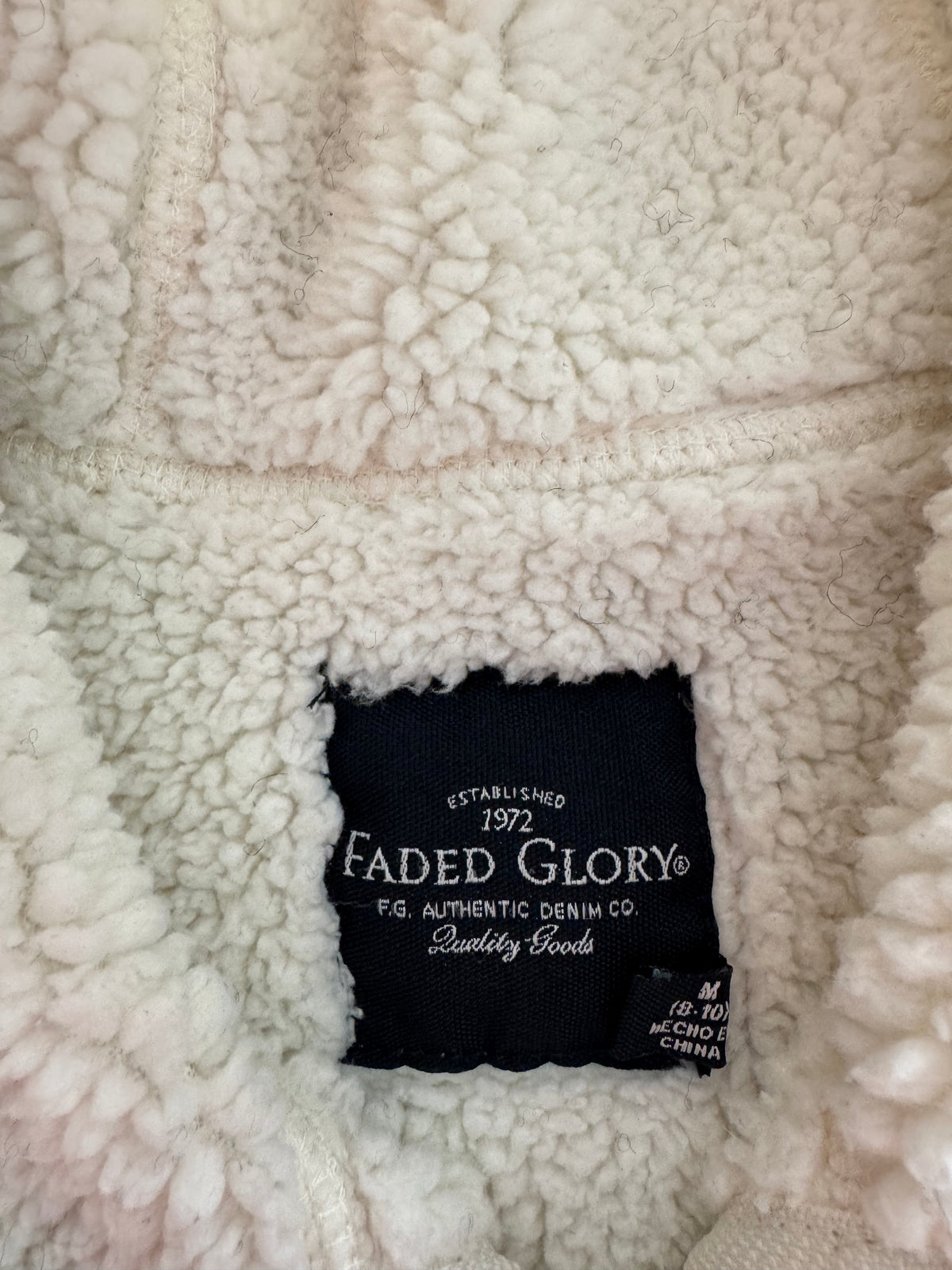 Vintage Faded Glory Sherpa Lined Fleece Women’s Jacket - M