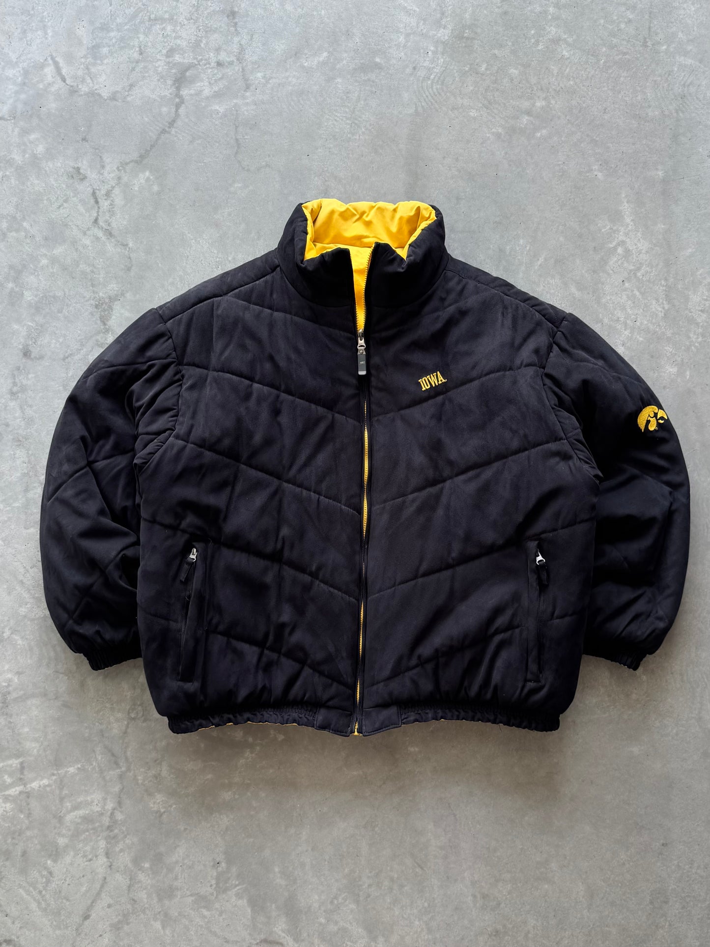 Vintage Iowa Hawkeyes Reversible Coat - XXL