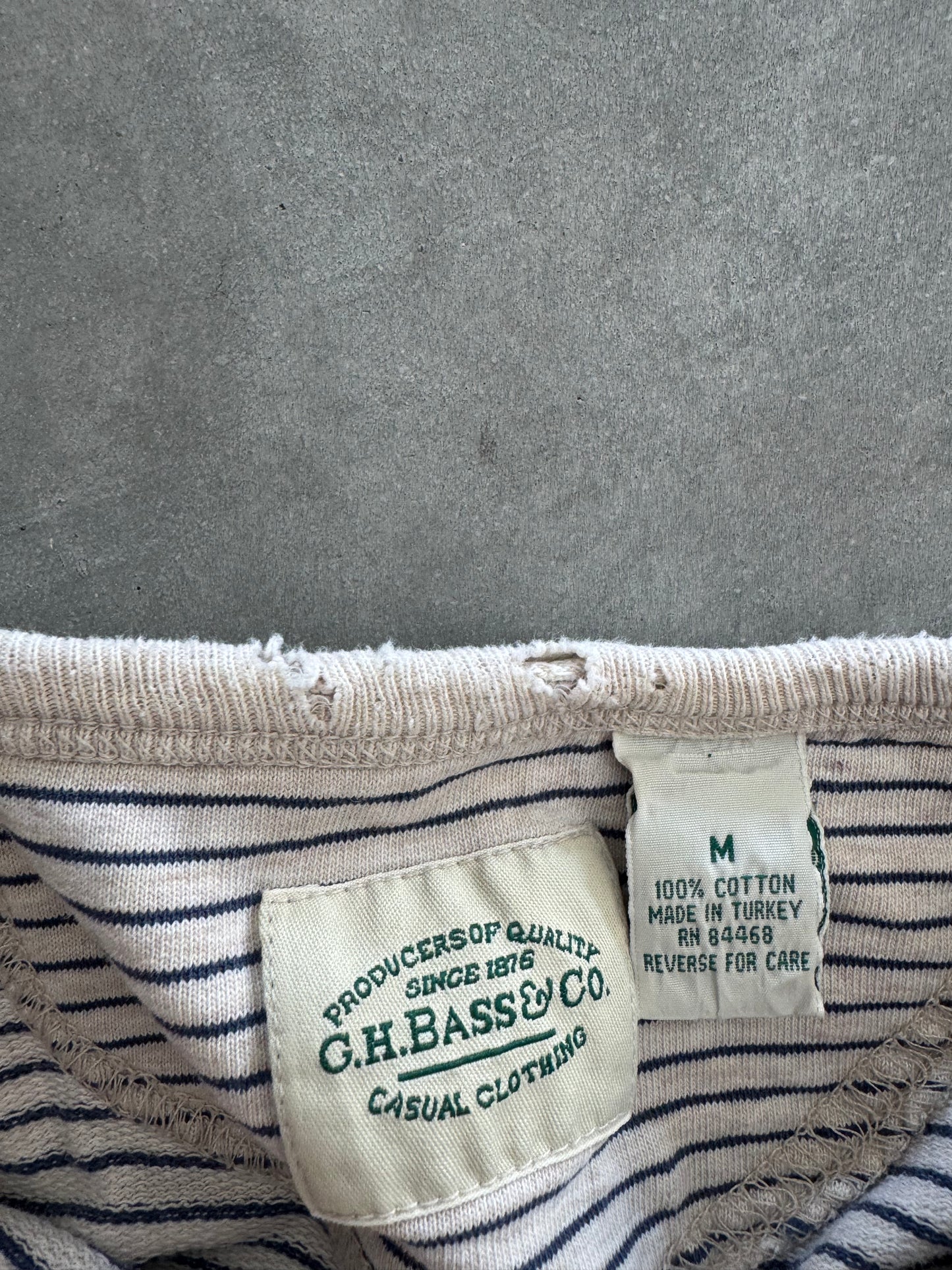 Vintage Striped Long Sleeve Tee - M