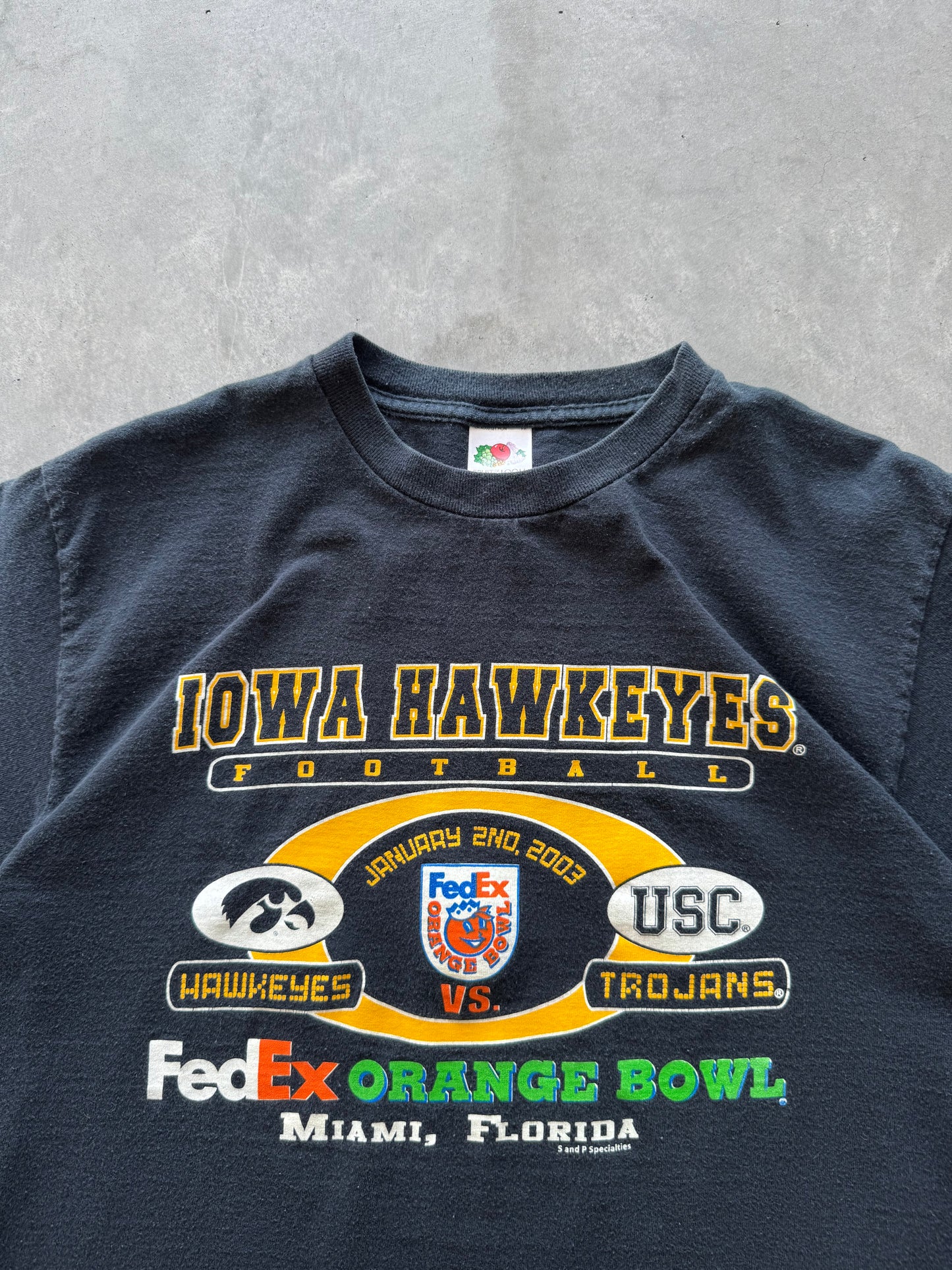 Vintage 2003 Iowa Hawkeyes Orange Bowl Tee - M