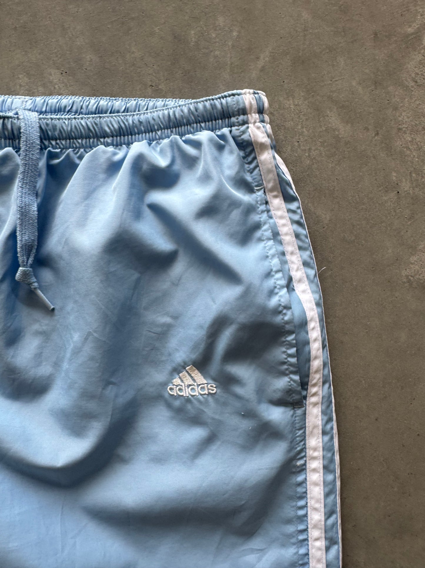 Vintage Baby Blue Adidas Track Pants - M