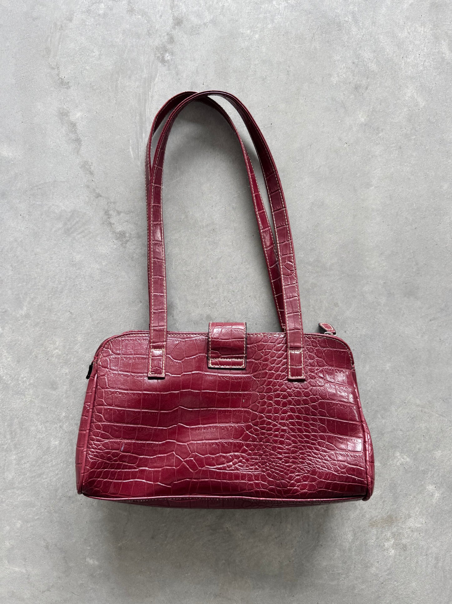 Vintage Y2K Faux Leather Burgundy Purse