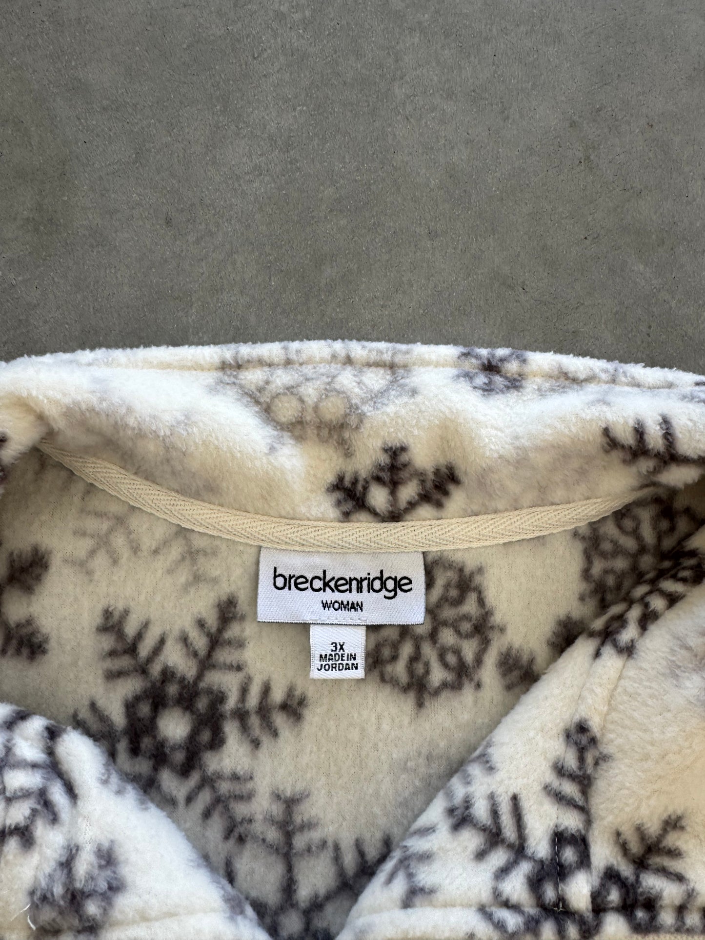 Vintage Snowflake Fleece Zip Up - XXL