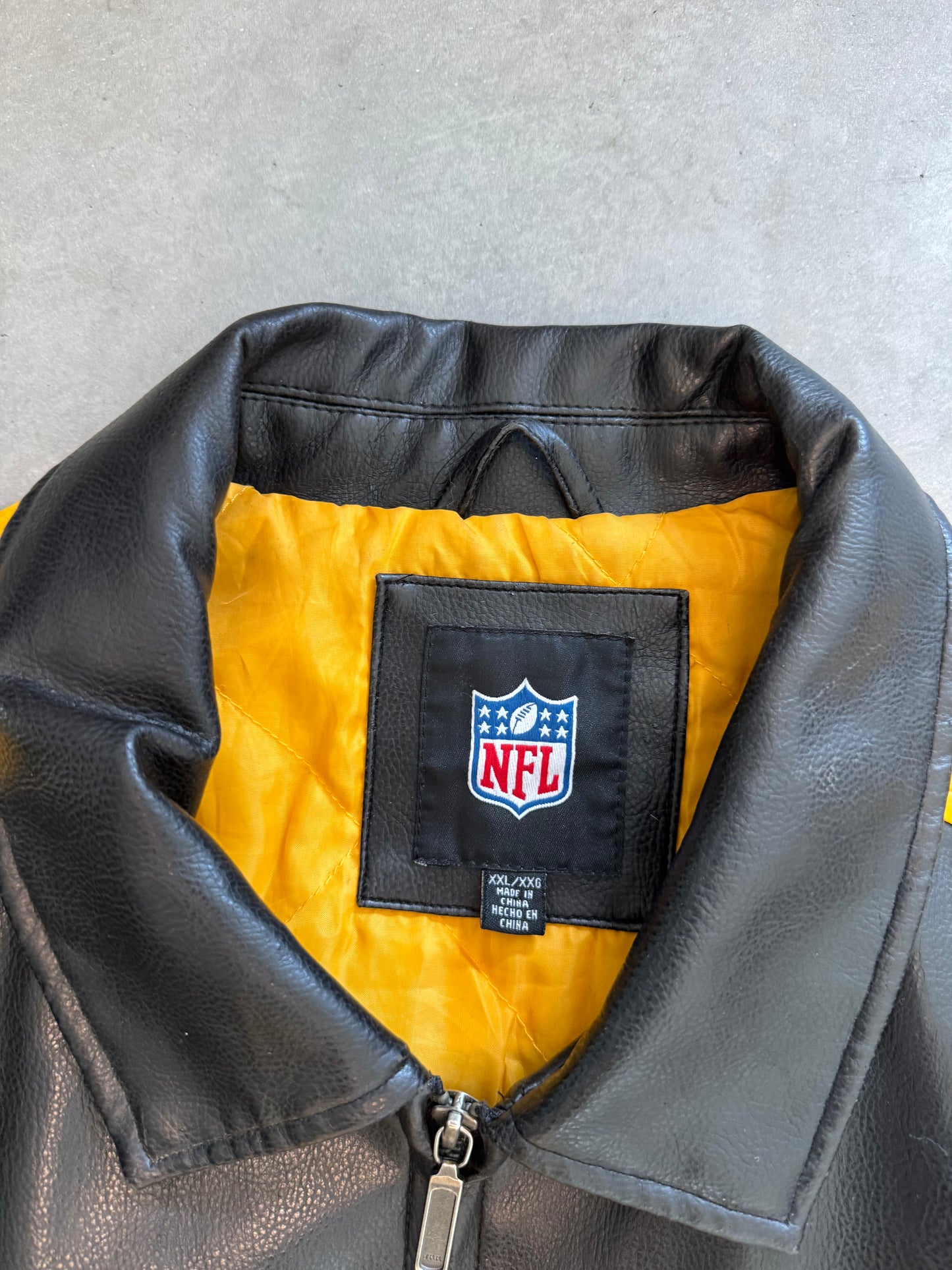 Vintage Pittsburgh Steelers Leather Jacket - XXL