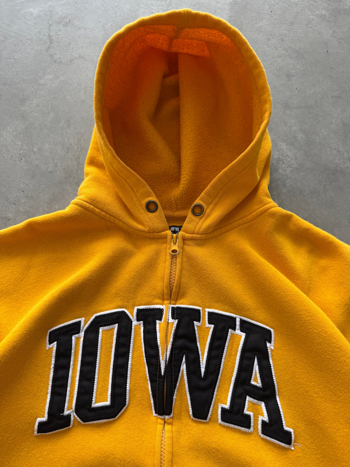 Vintage Iowa Hawkeyes Zip Up Hoodie - XL
