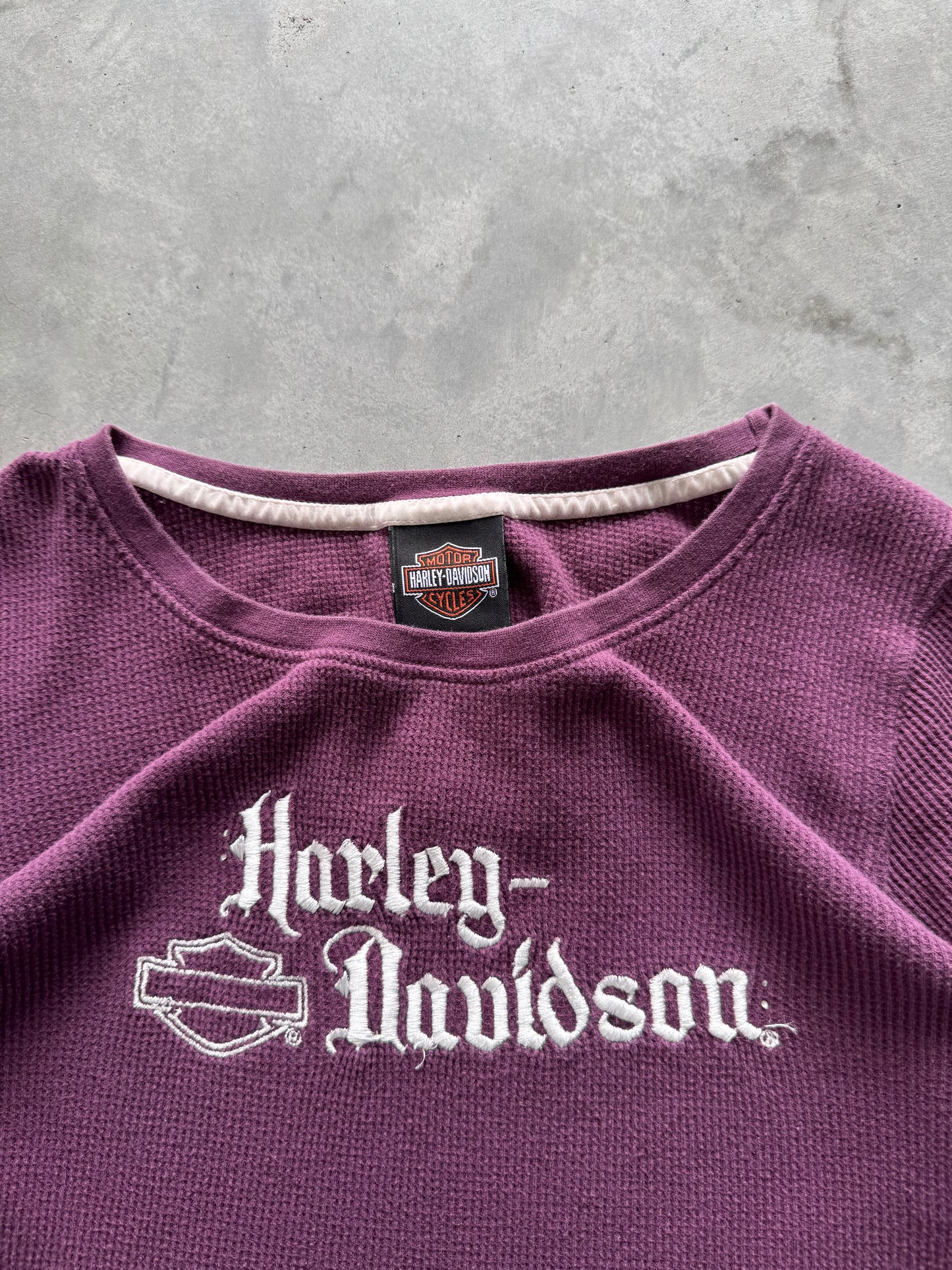 Vintage Harley Davidson Women’s Waffle Knit - L