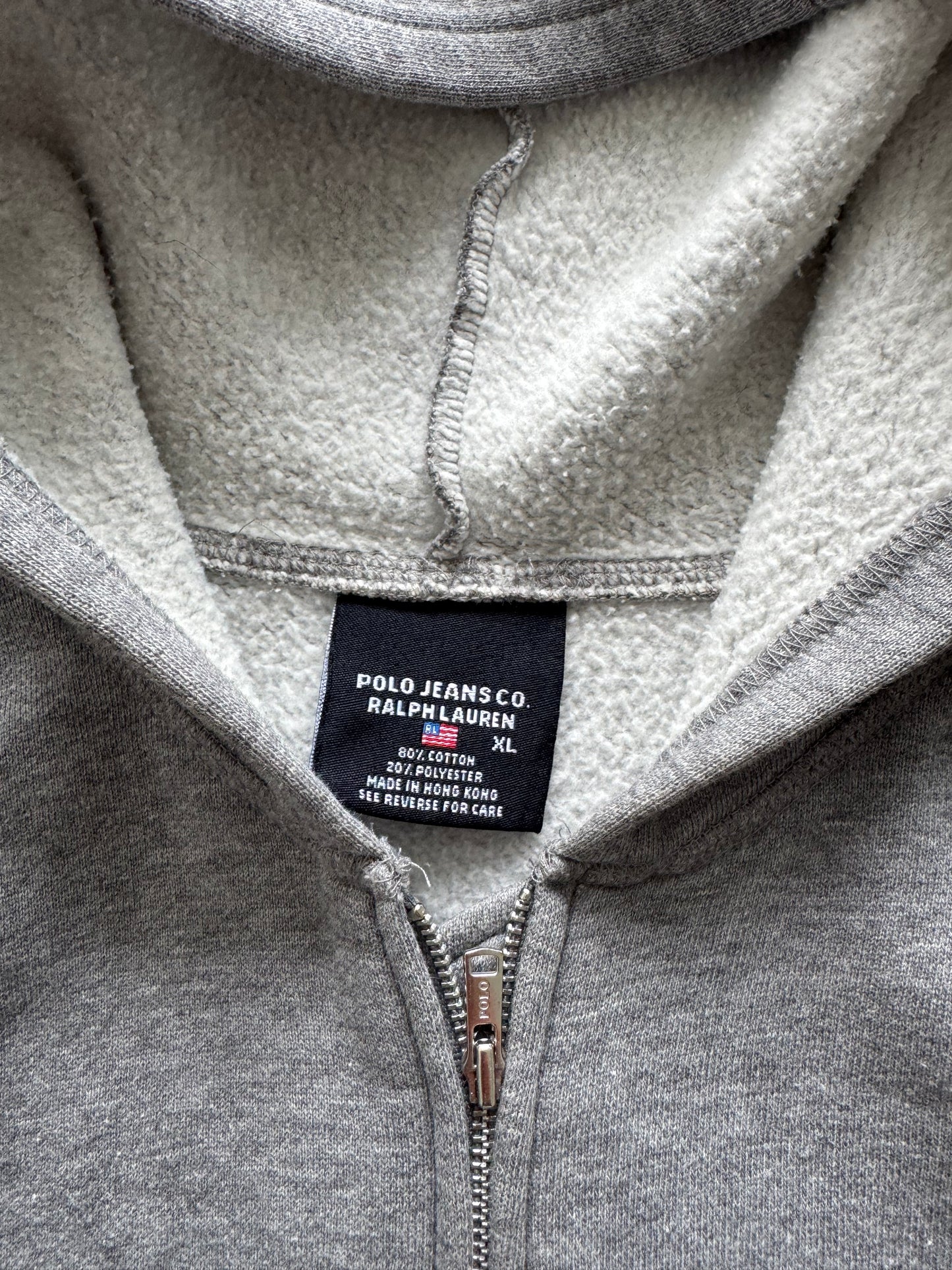 Vintage Ralph Lauren Polo Flag Zip Up Hoodie - XL