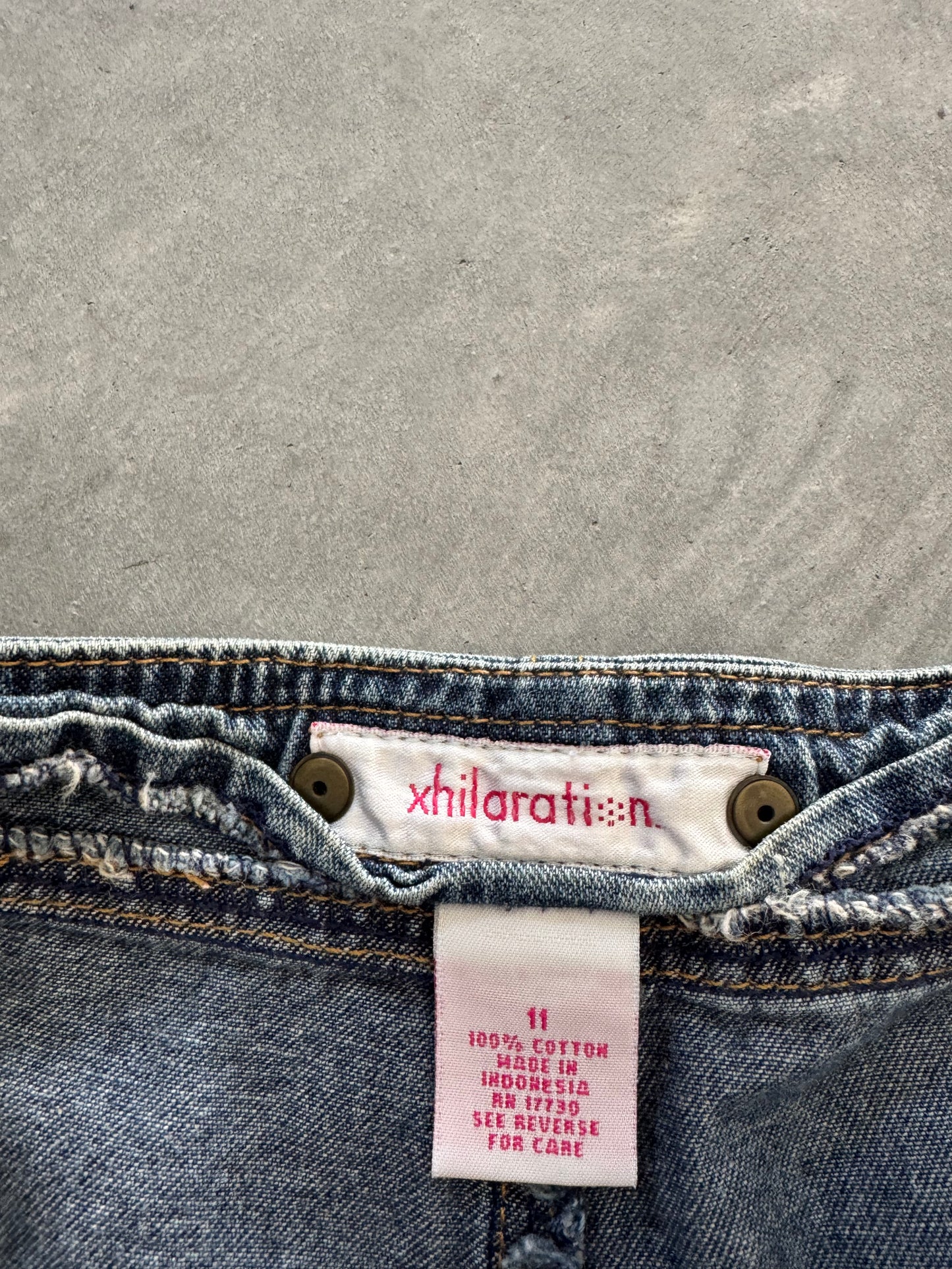 Vintage Y2k Lace Up Denim Shorts - 30x3