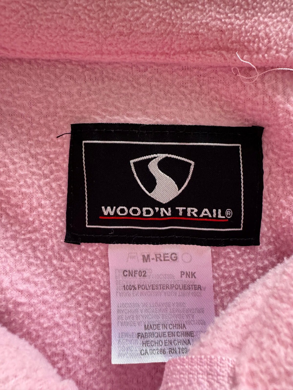 Vintage Pink & Camo Fleece Zip Up - M