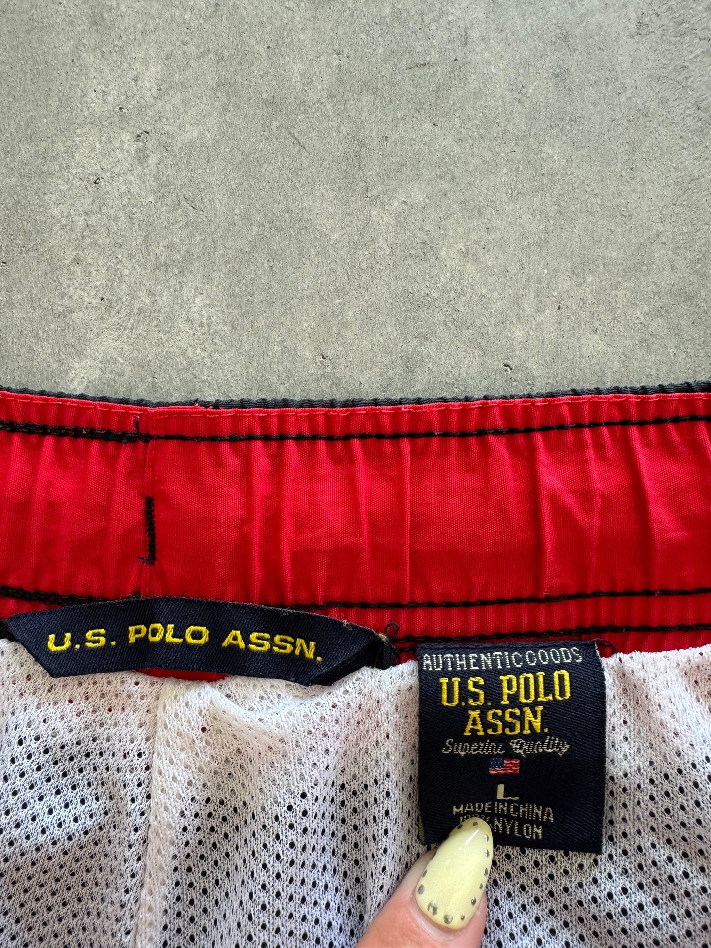 Vintage U.S. Polo Assn. Swim Trunks - L