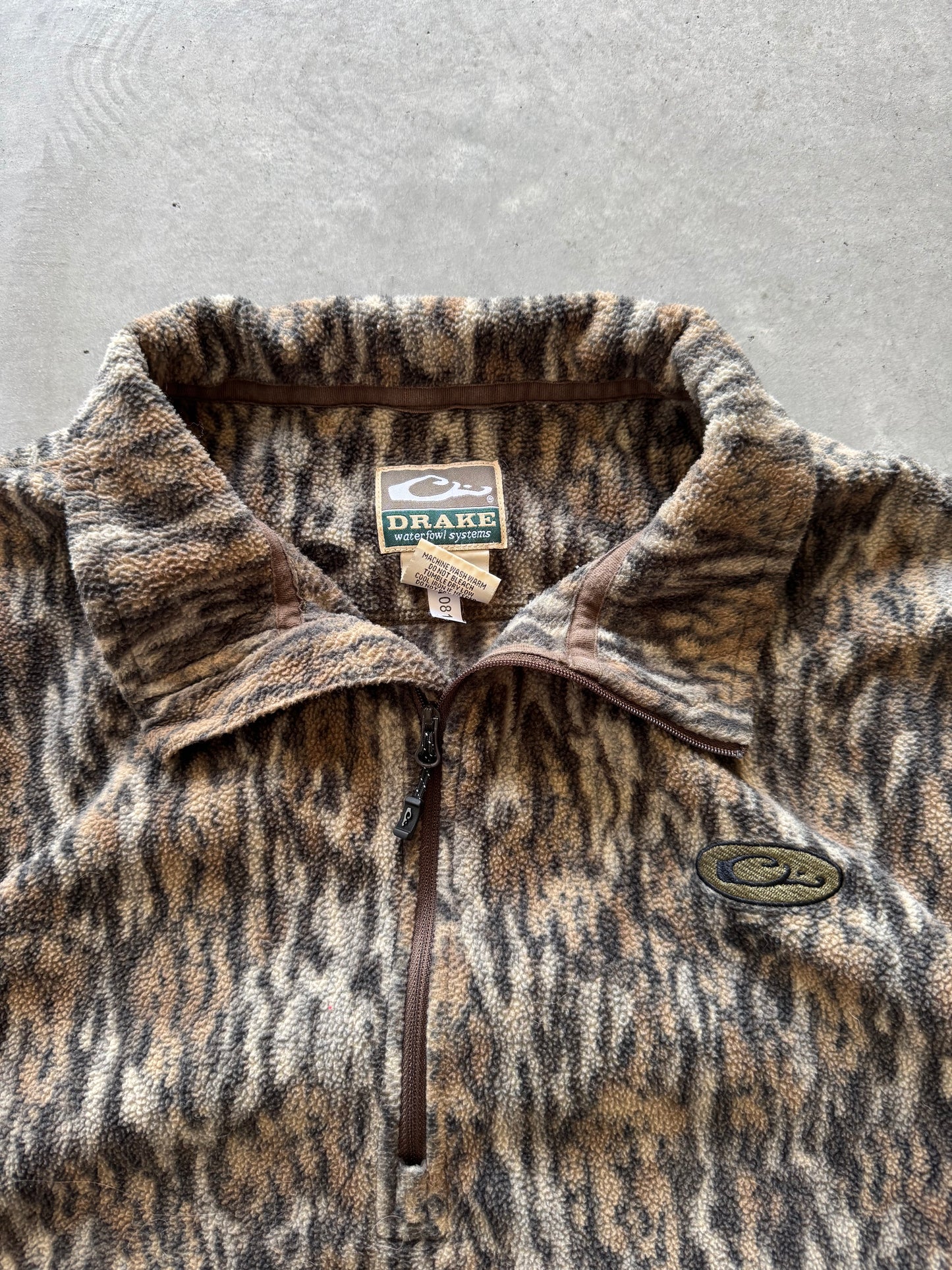 Vintage Camo Fleece Quarter Zip - XXL