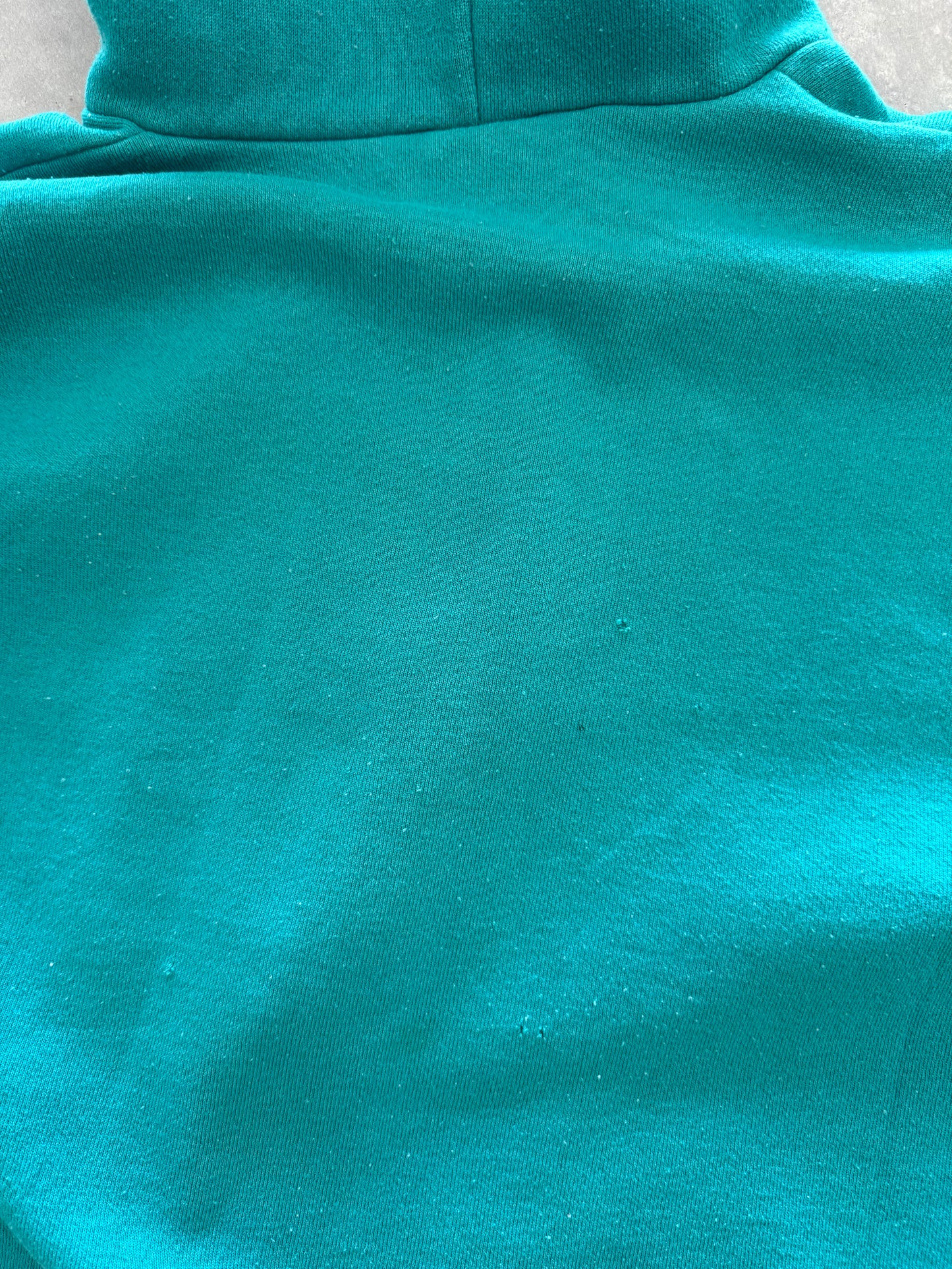 Vintage 90s Teal Zip Up Hoodie - L