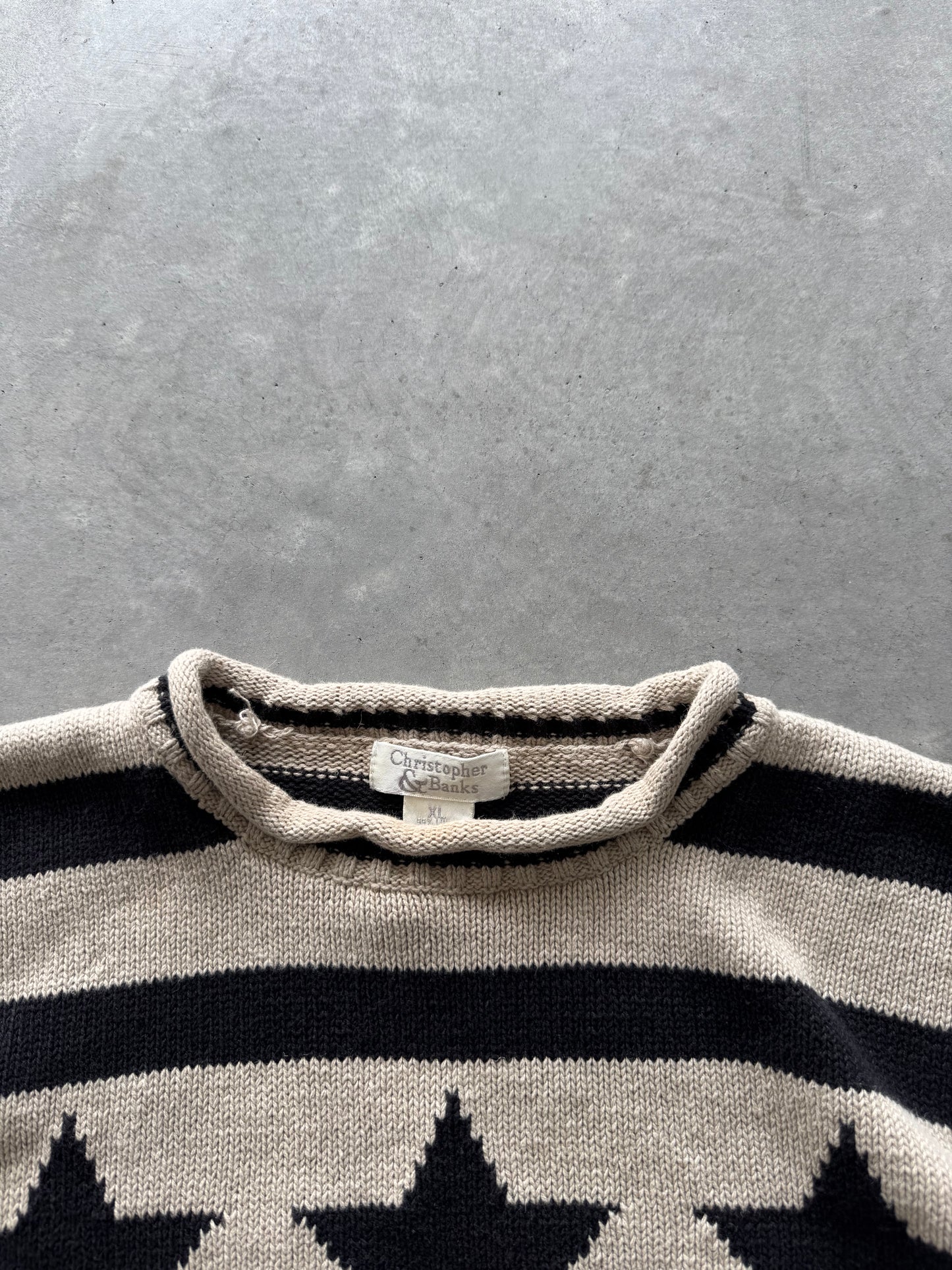 Vintage Christopher & Banks Star Women’s Sweater - XL
