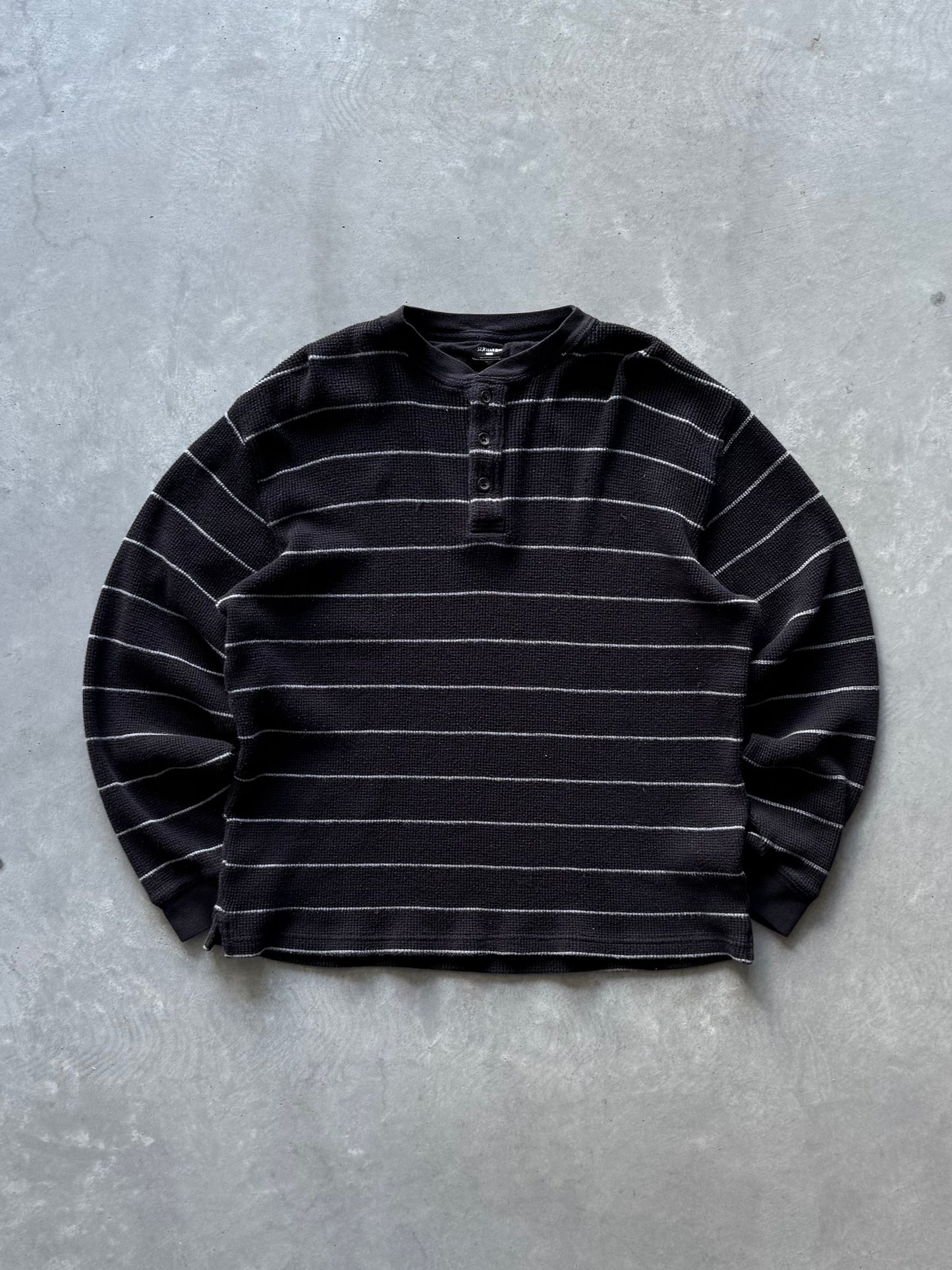Vintage Striped St. John’s Bay Waffle Knit Longsleeve - M