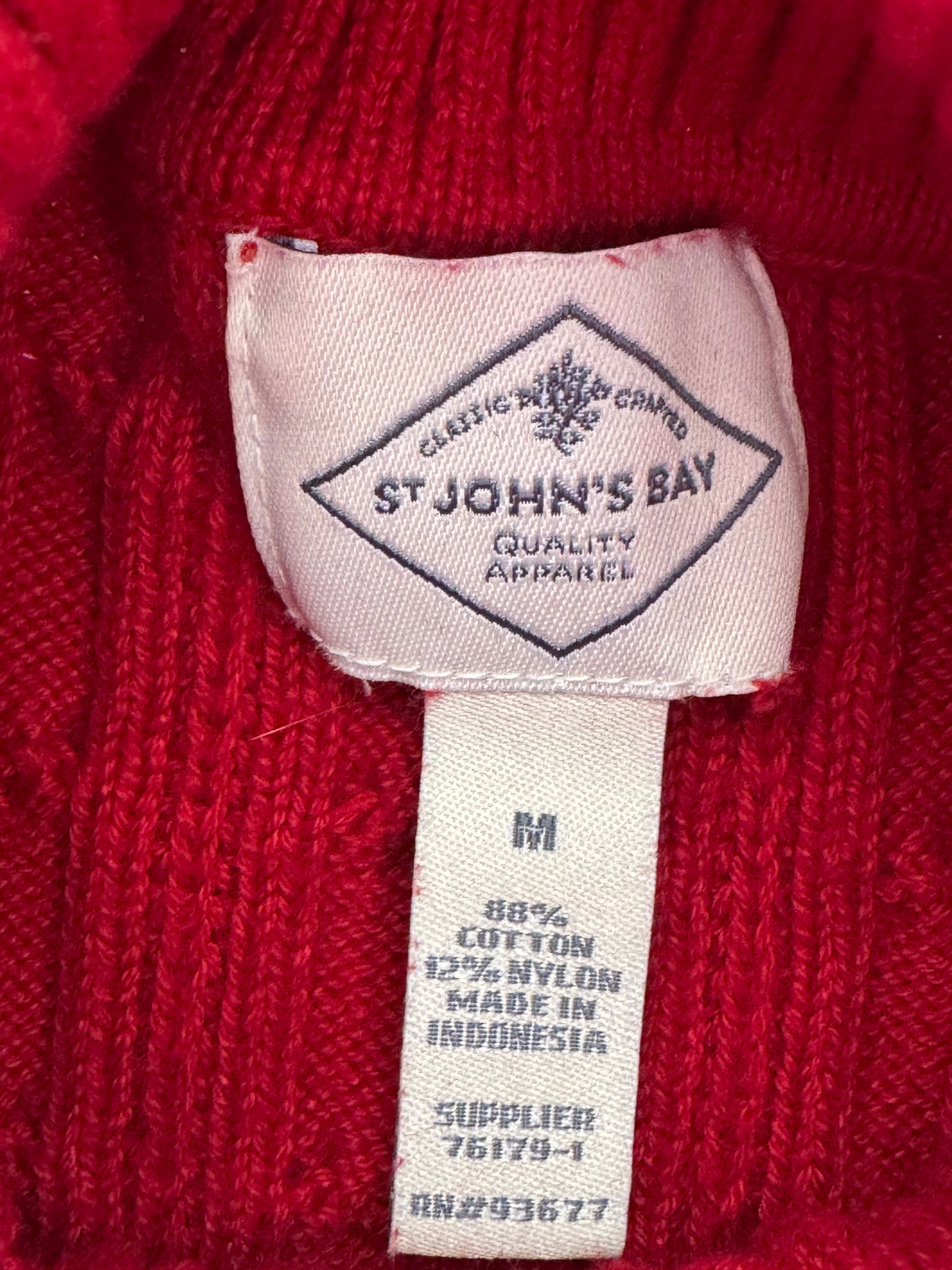 Vintage St. John’s Bay Cable Knit Turtle Neck - M