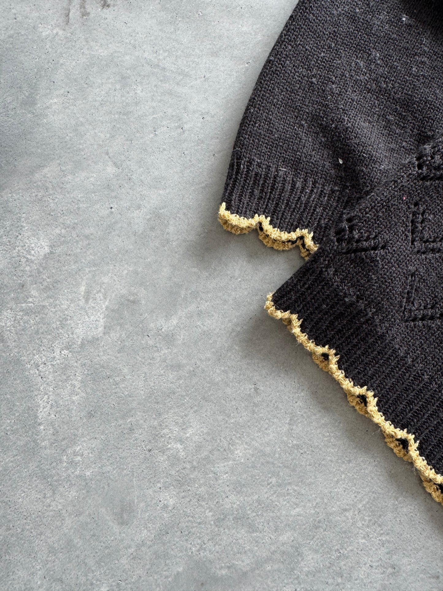 Vintage Black & Gold Cardigan - XL