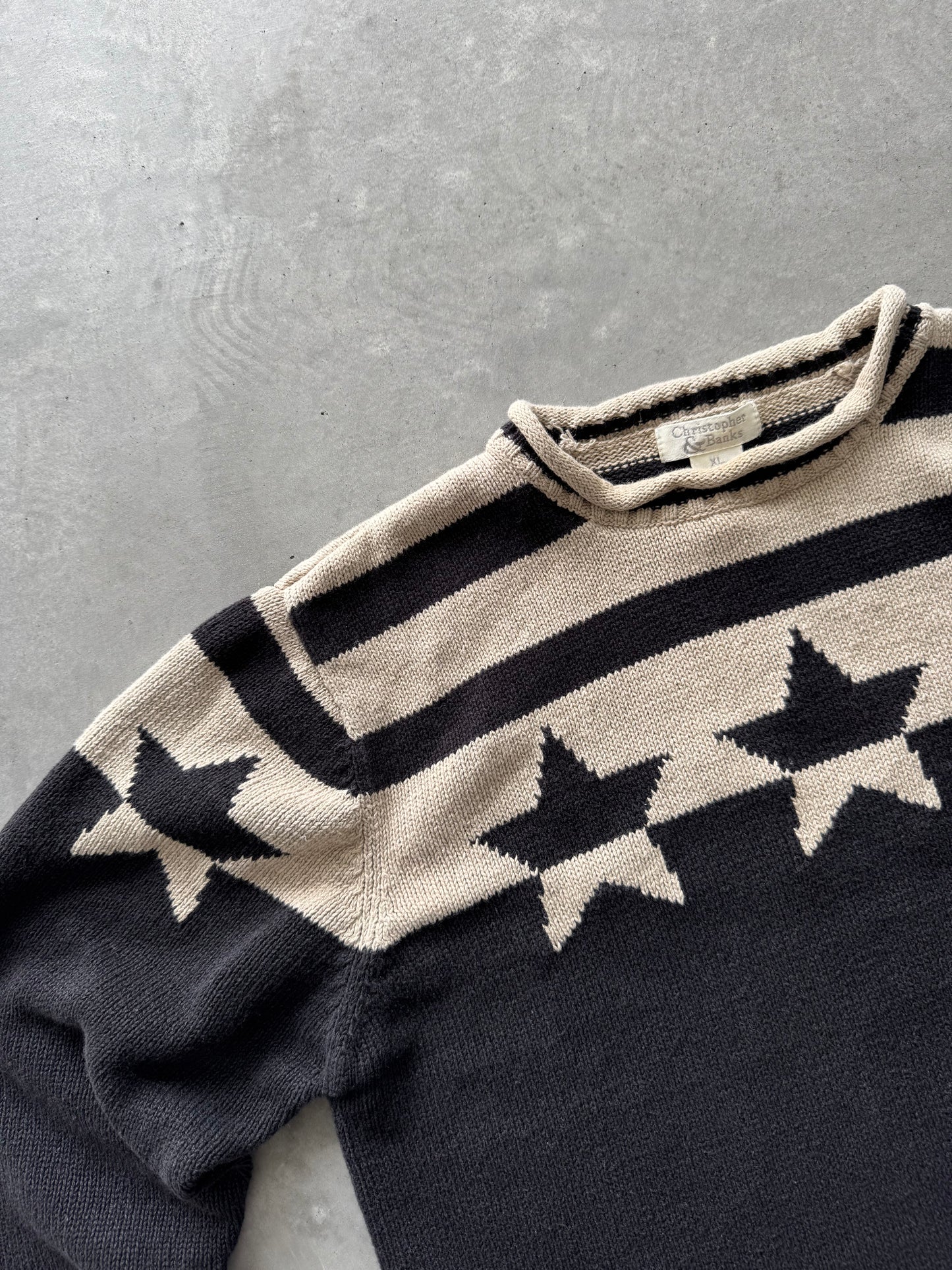 Vintage Christopher & Banks Star Women’s Sweater - XL