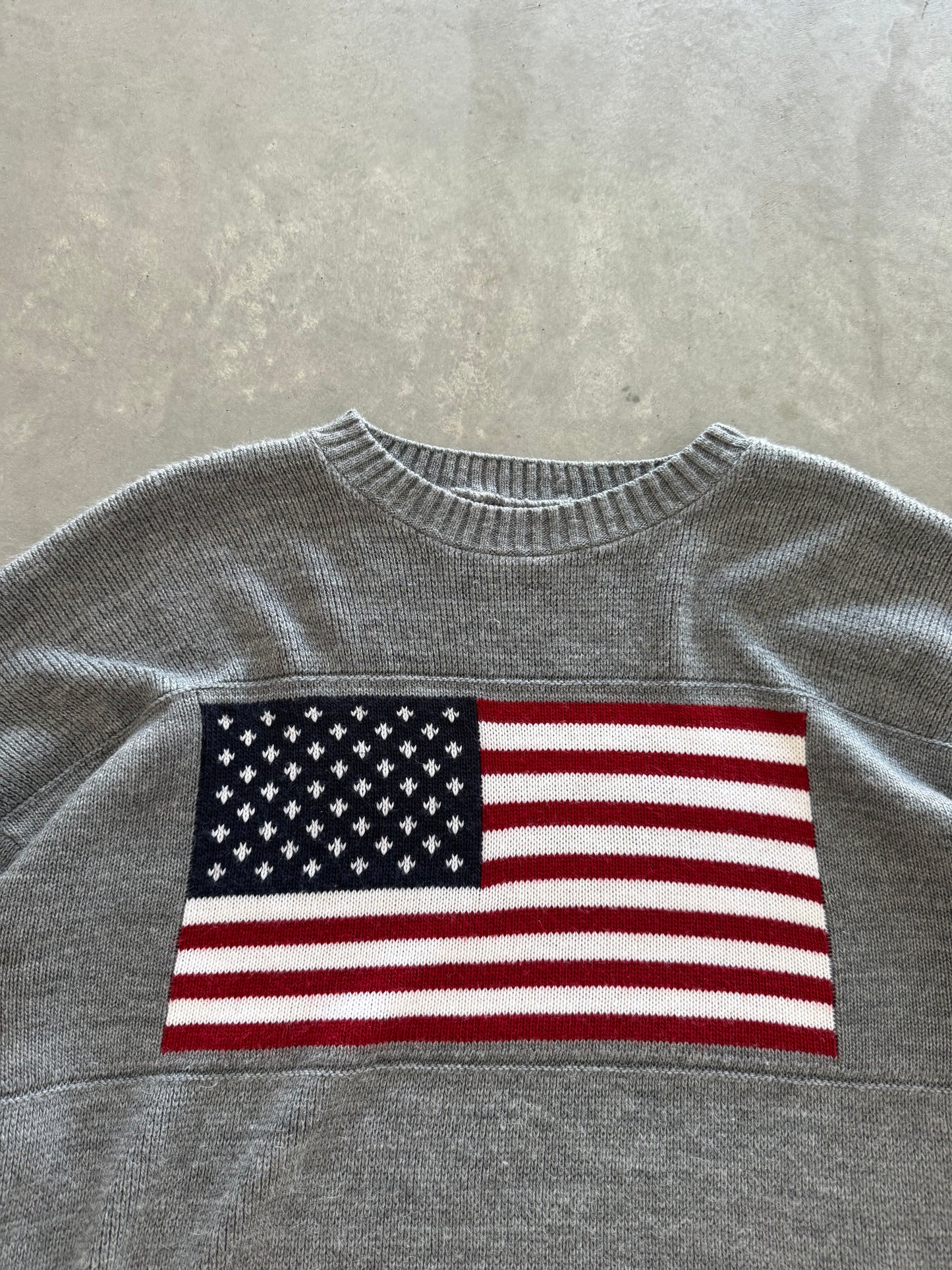 Vintage American Flag Sweater - XL/XXL