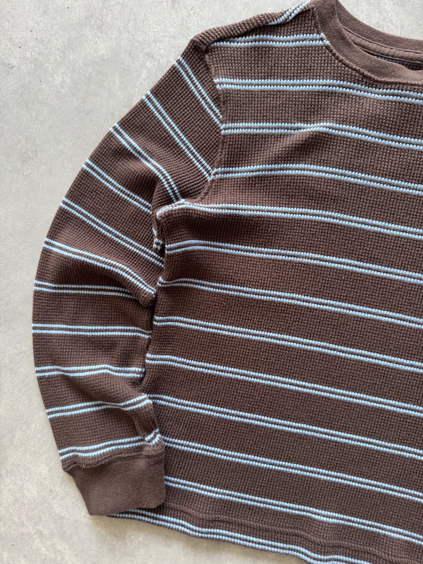 Vintage Striped Waffle Knit - M