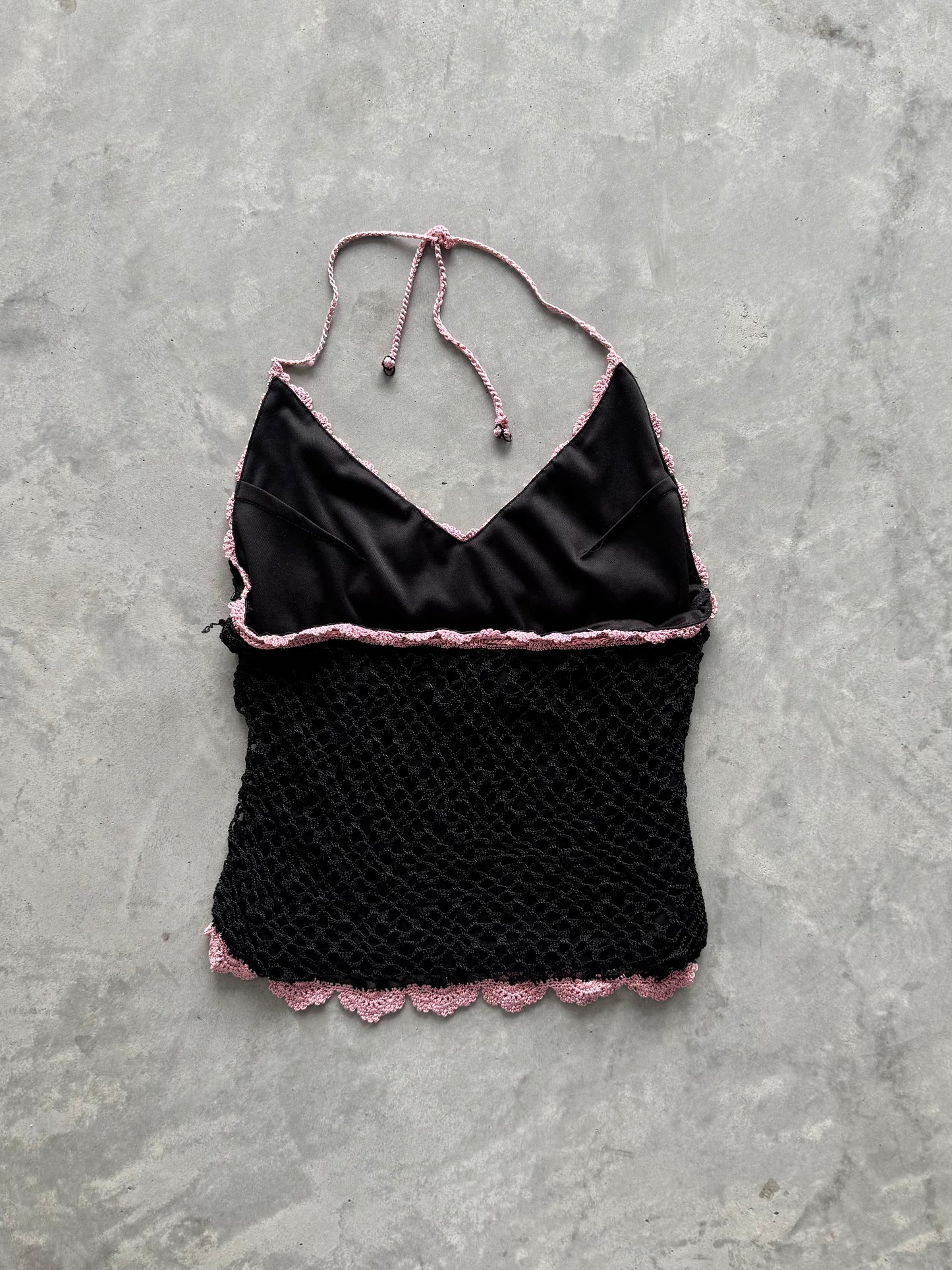 Vintage Beaded Halter Top - M