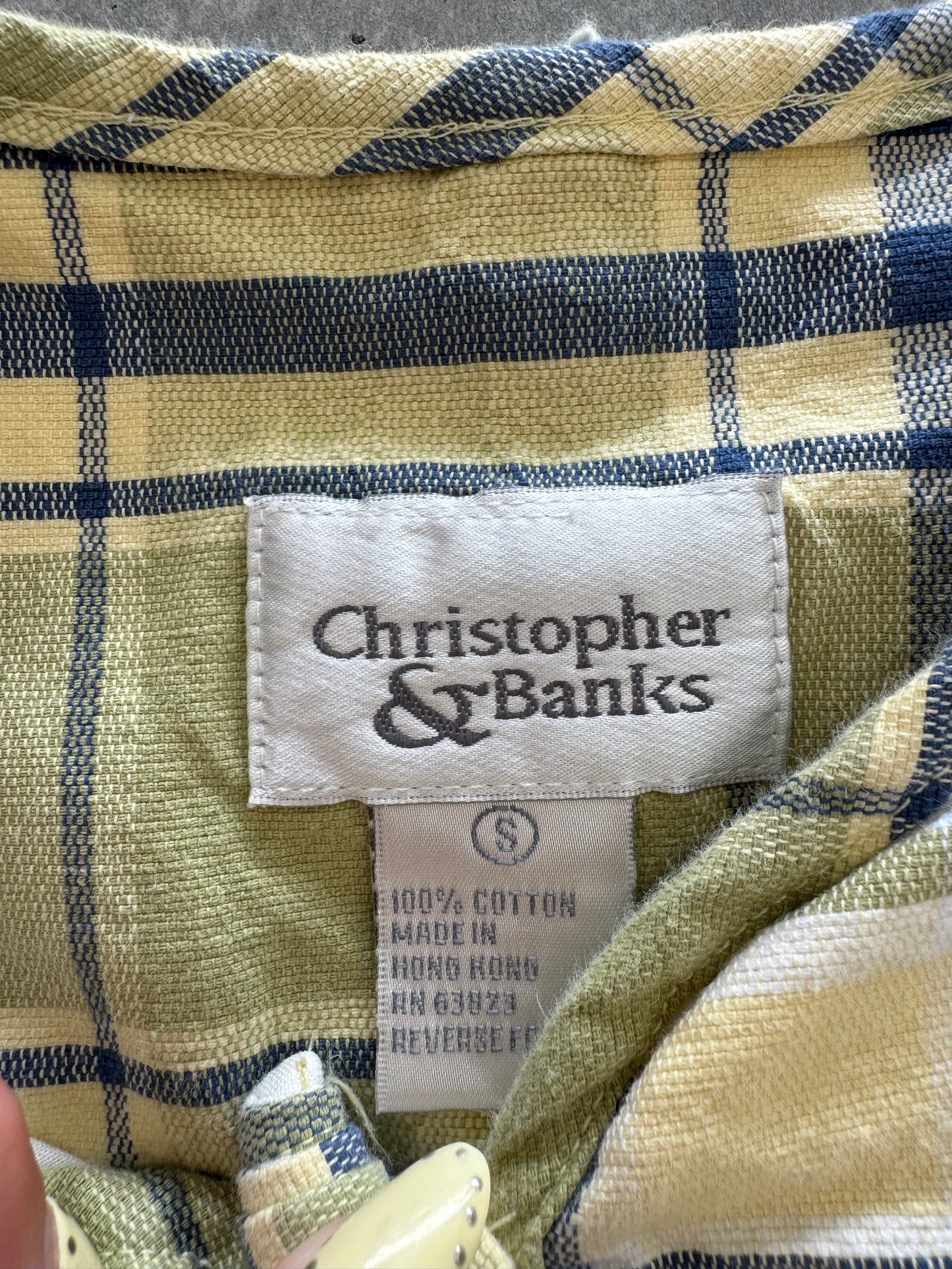 Vintage 90s Christopher & Banks Plaid Cardigan - S