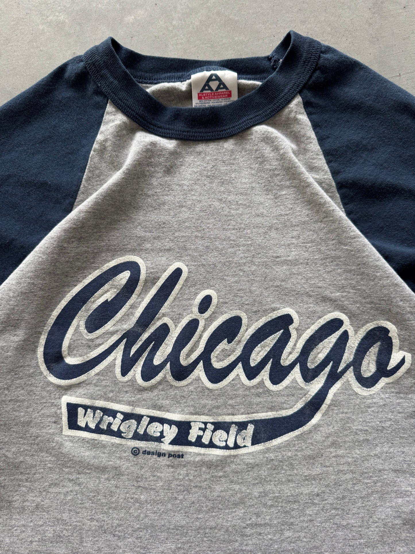 Vintage Chicago Cubs 3/4 Sleeve Tee - L