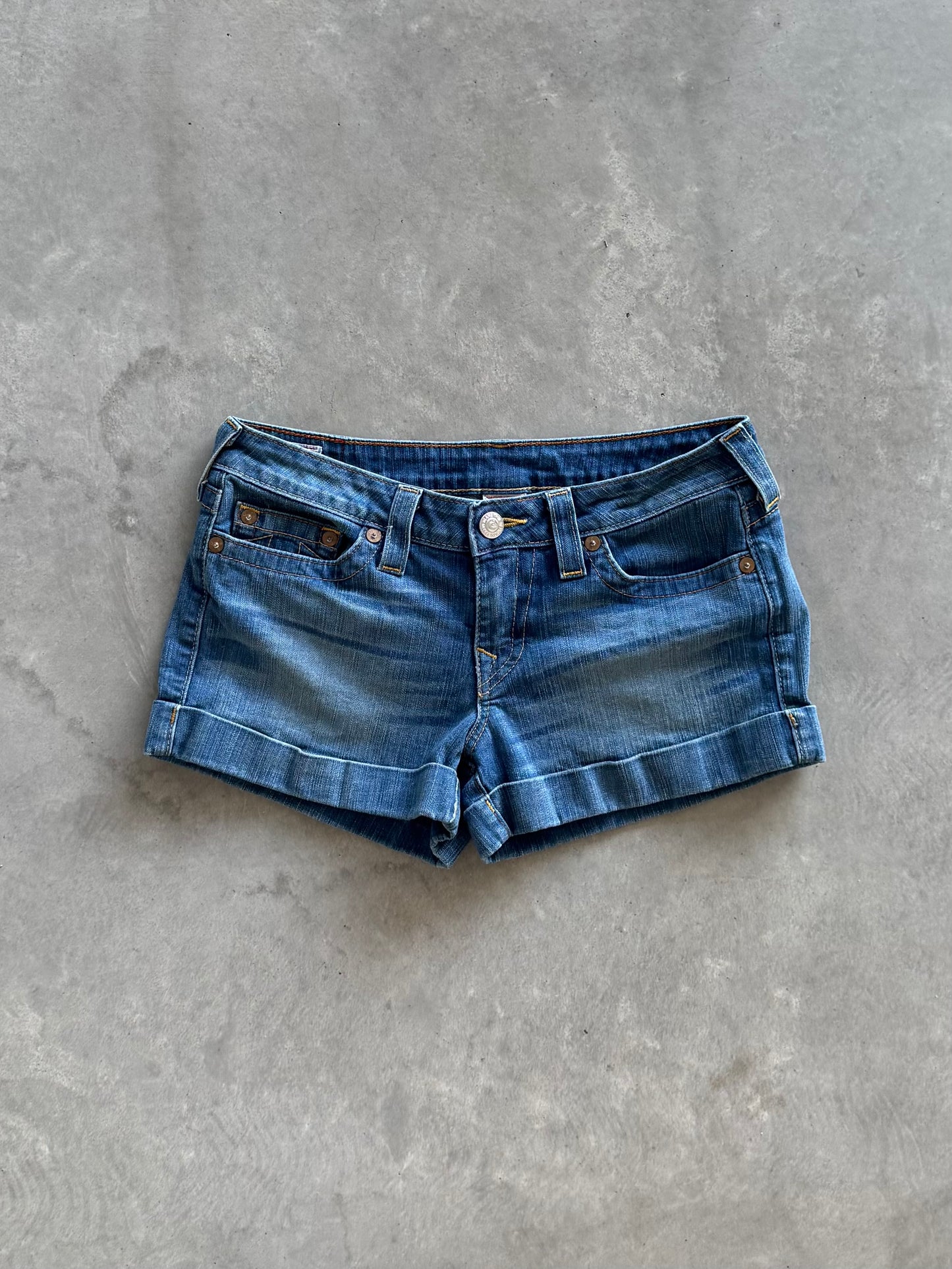 Vintage True Religion Denim Mini Shorts - 31x2.5