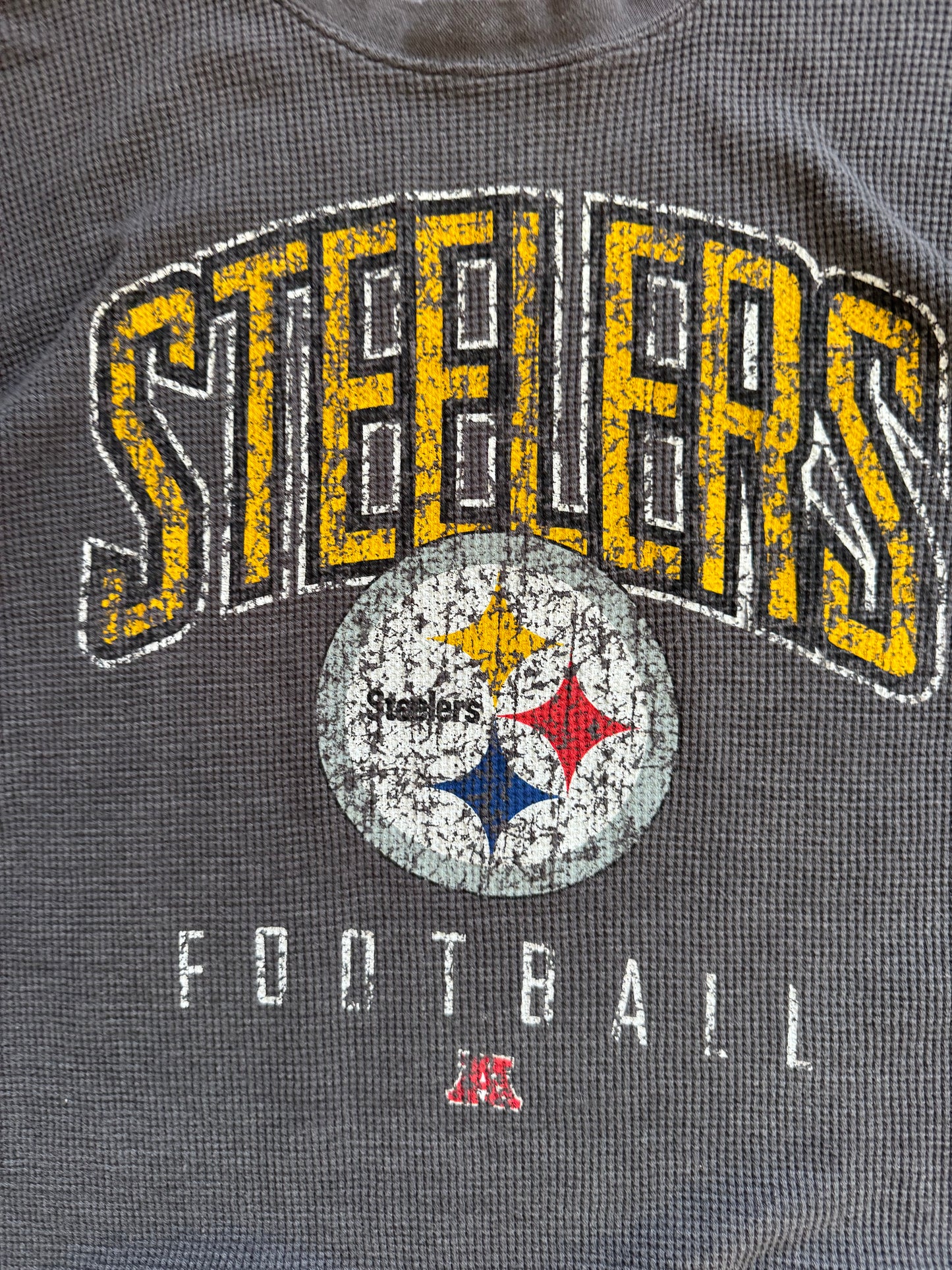 Vintage Women’s Pittsburgh Steelers Waffle Knit Long Sleeve - XXL