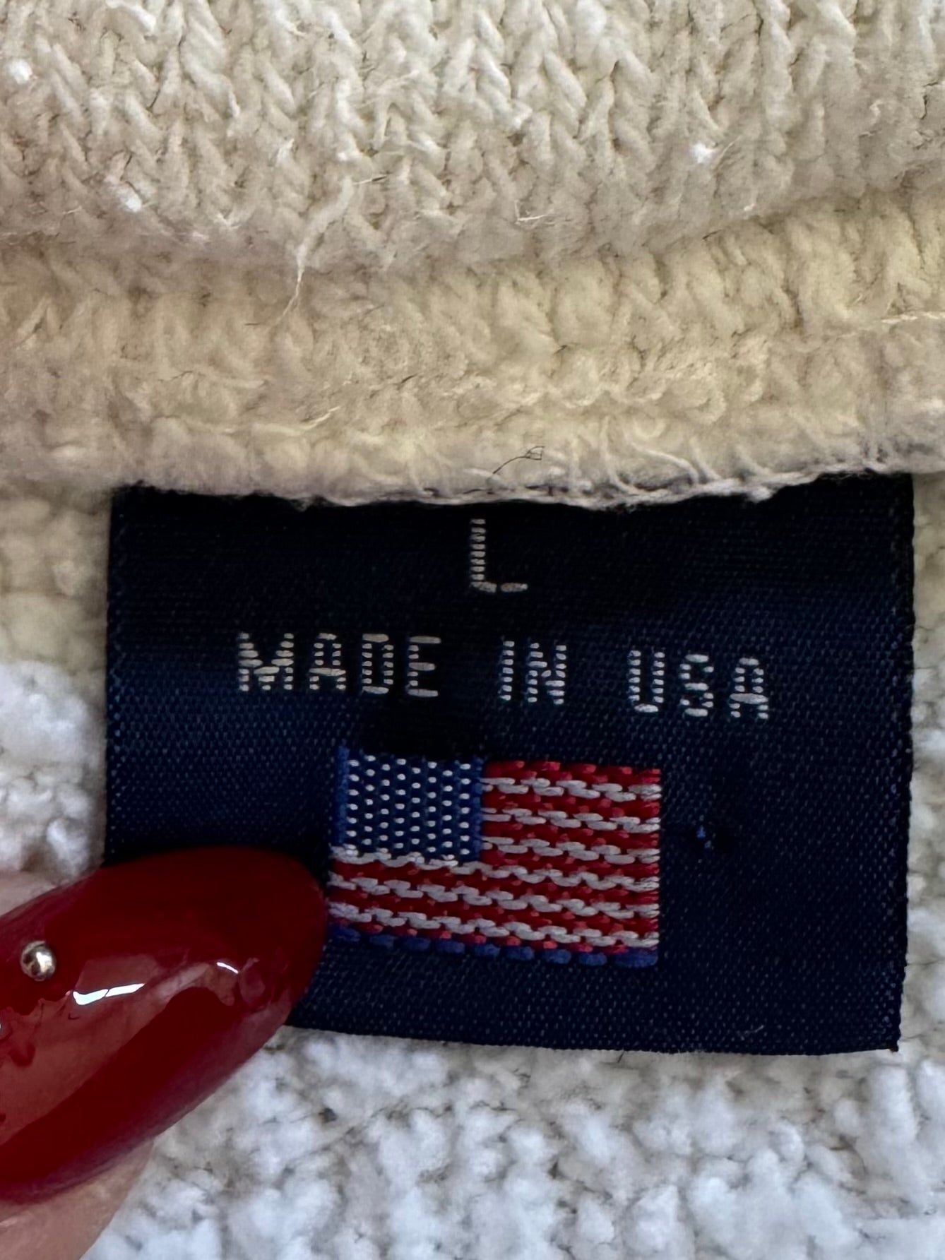 Vintage Texas Terry Cloth Sweatshirt - L