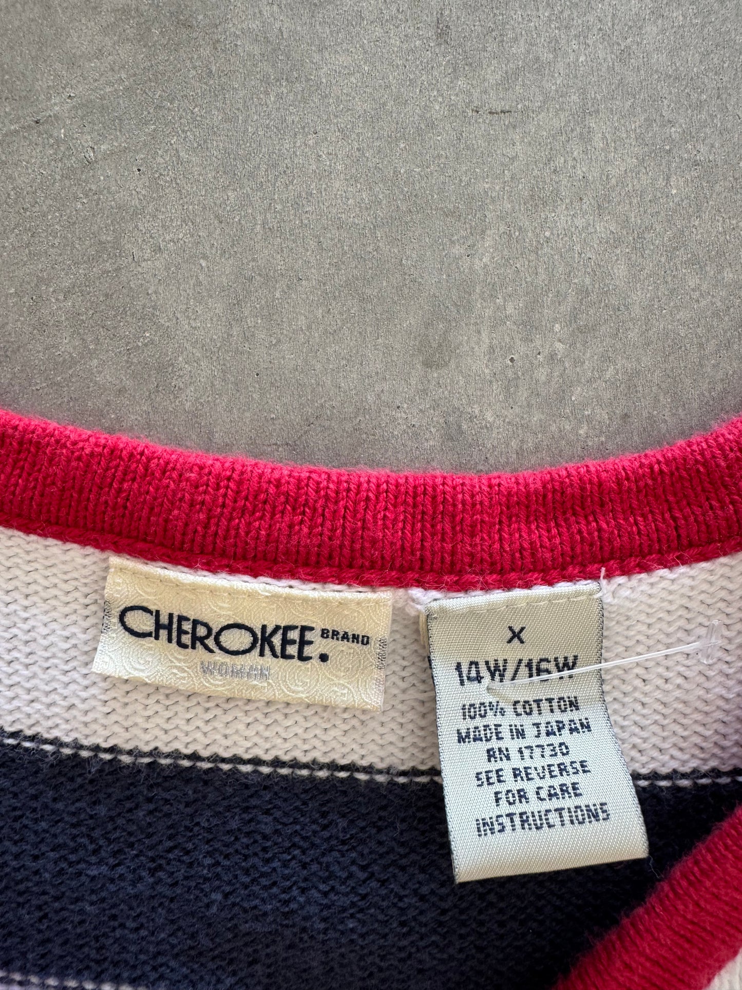 Vintage 4th of July Striped Cardigan - XL