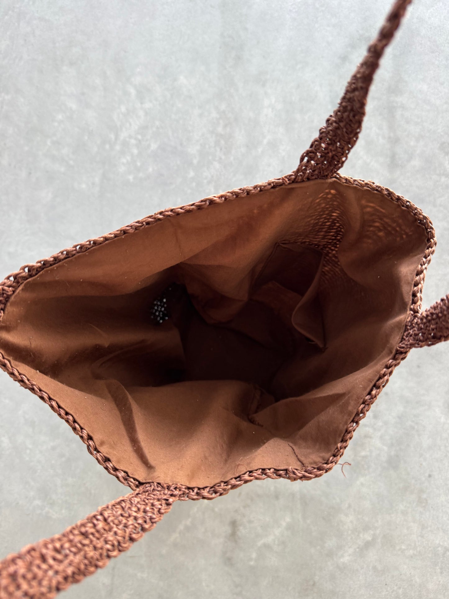 Vintage Raffia Woven Bag