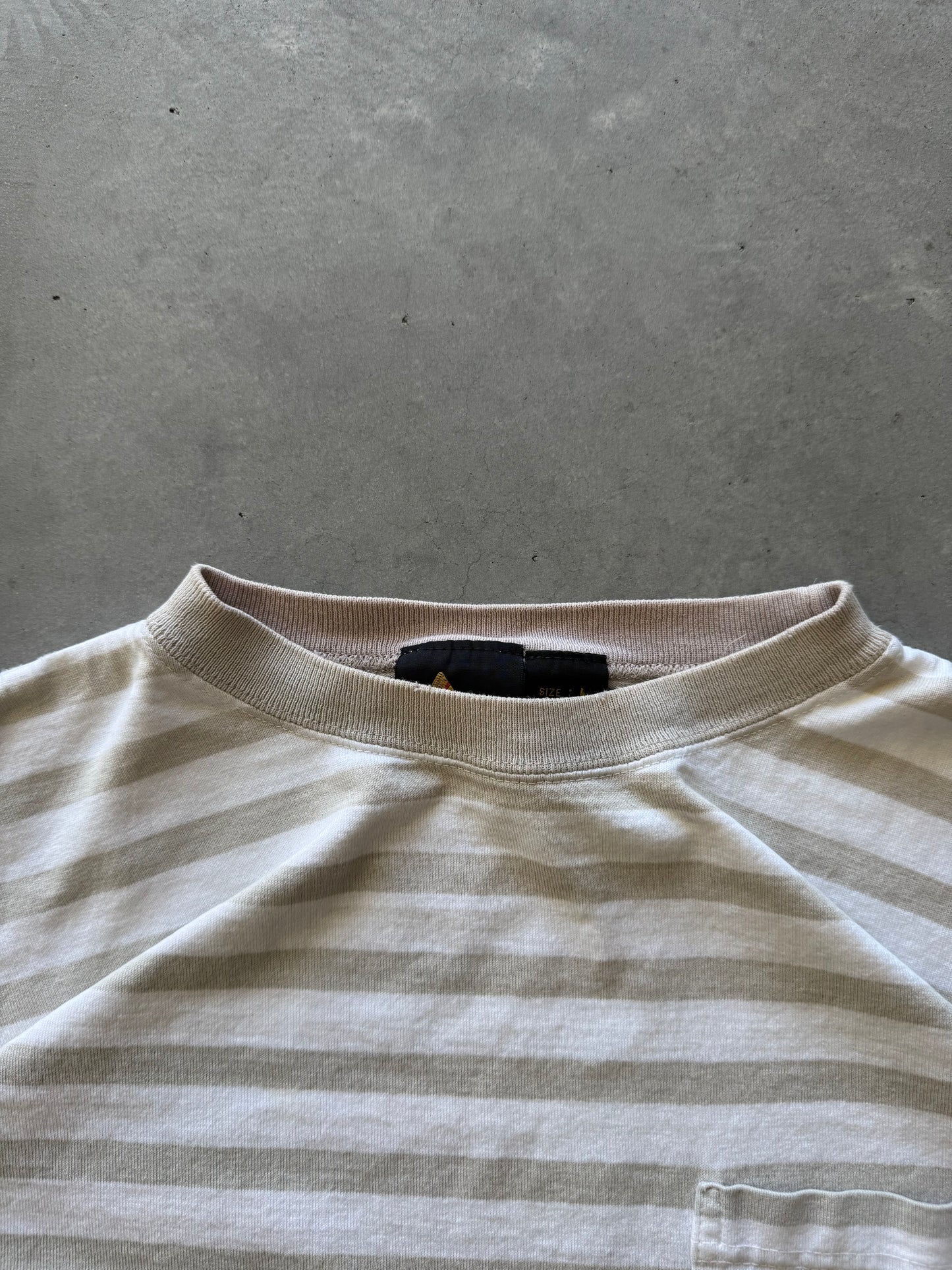 Vintage Striped Cropped Tee - L