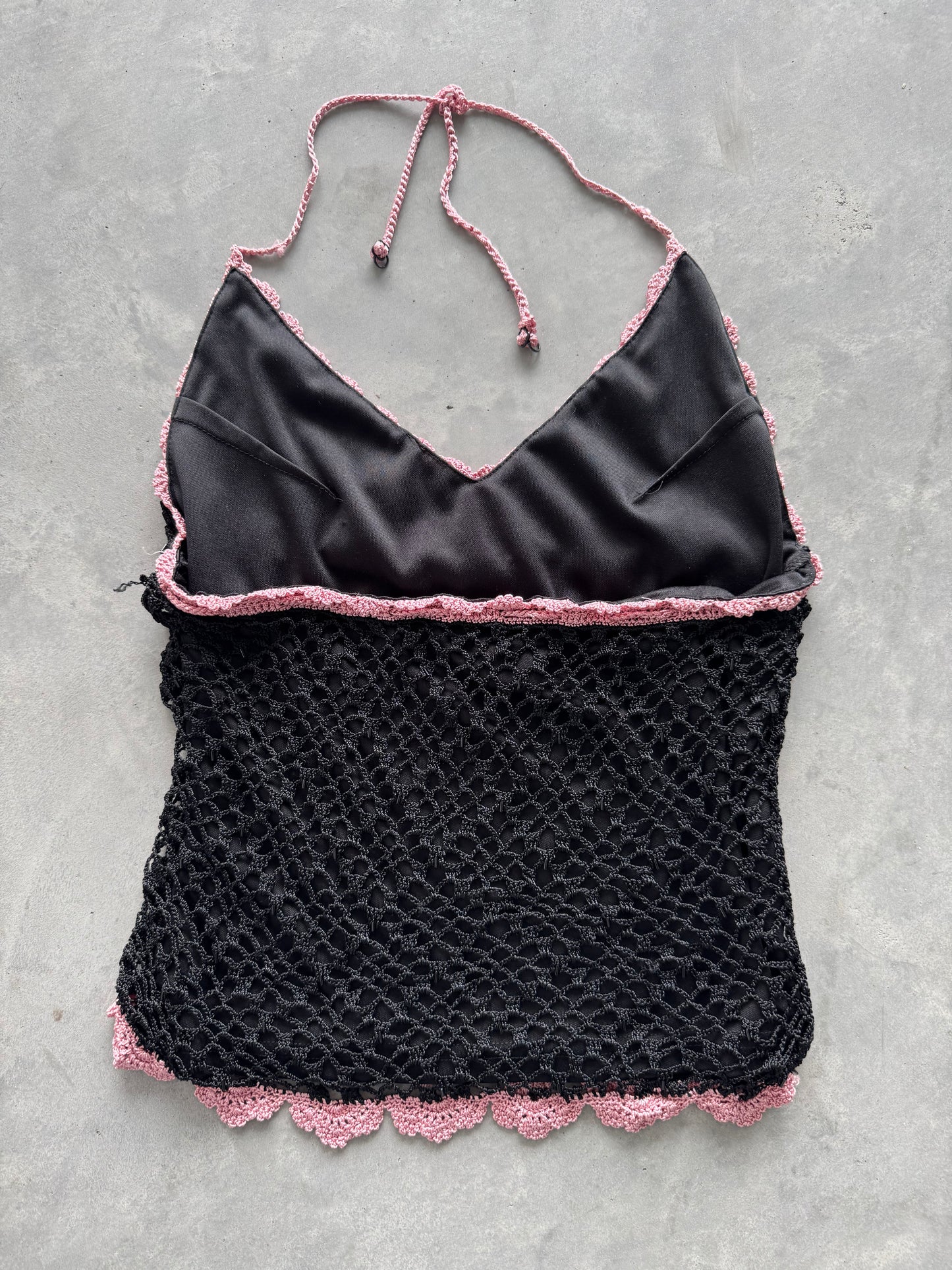 Vintage Beaded Halter Top - M