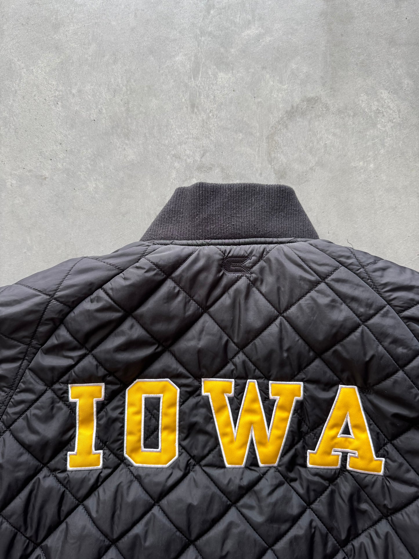 Vintage Iowa Hawkeyes Quilted Coat - M
