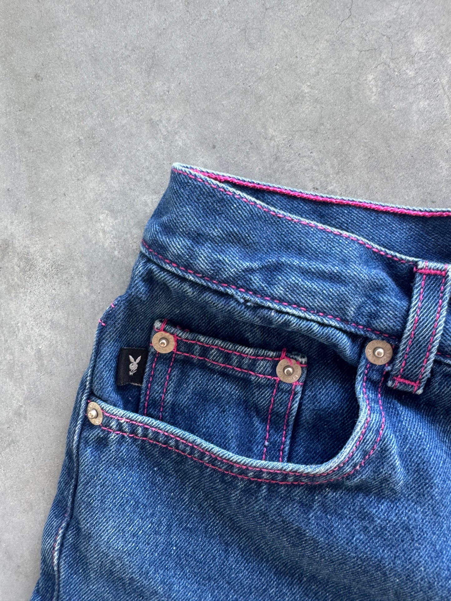 Vintage Playboy Denim Shorts - 26x2.5