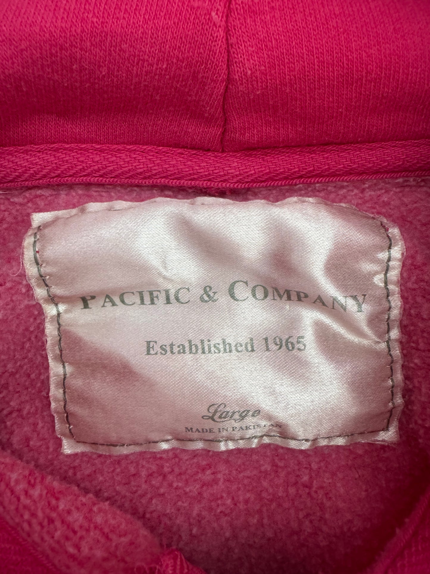 Vintage Pink Iowa Zip Up Hoodie - L