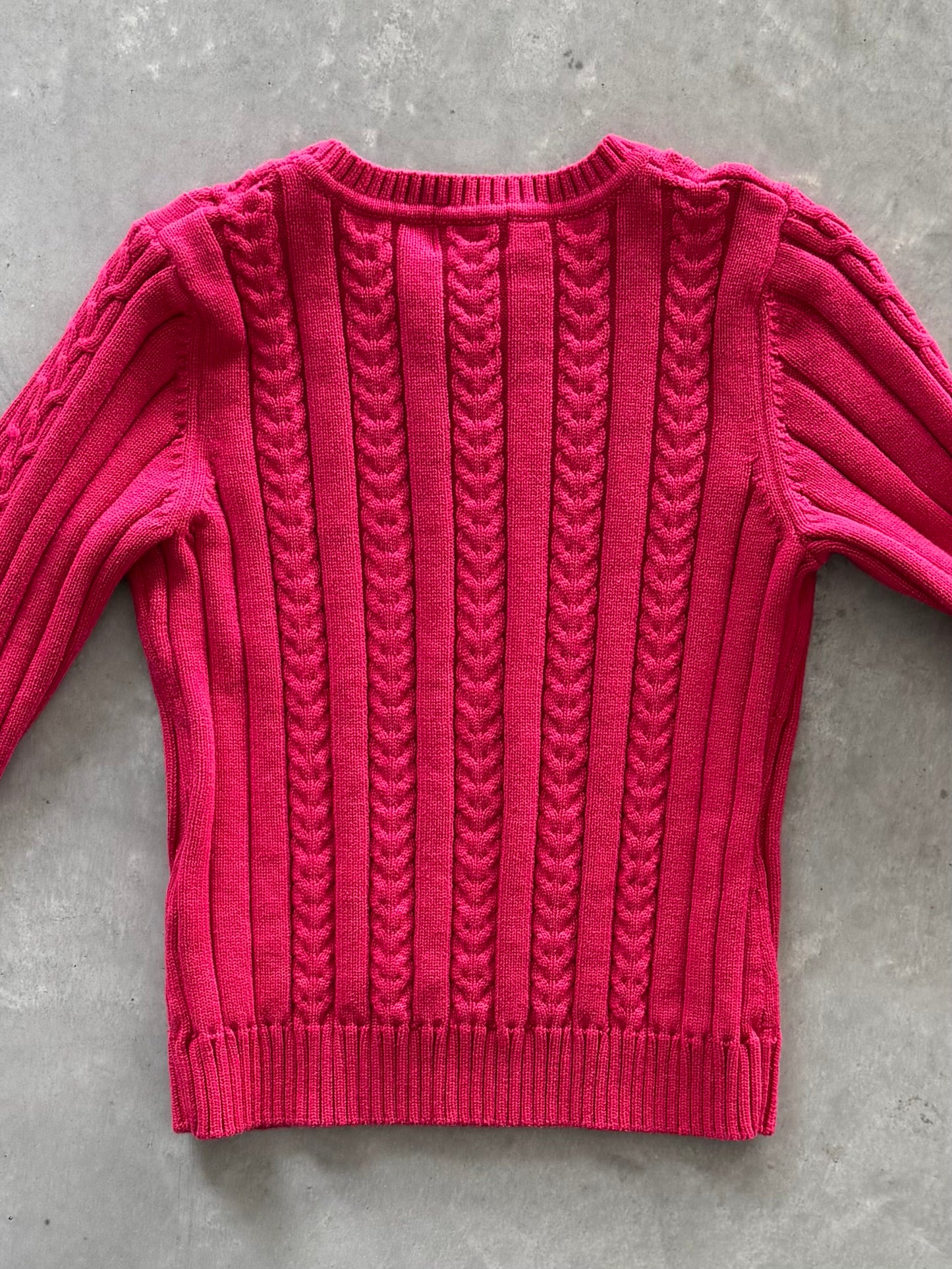 Vintage Cable Knit Sweater - M