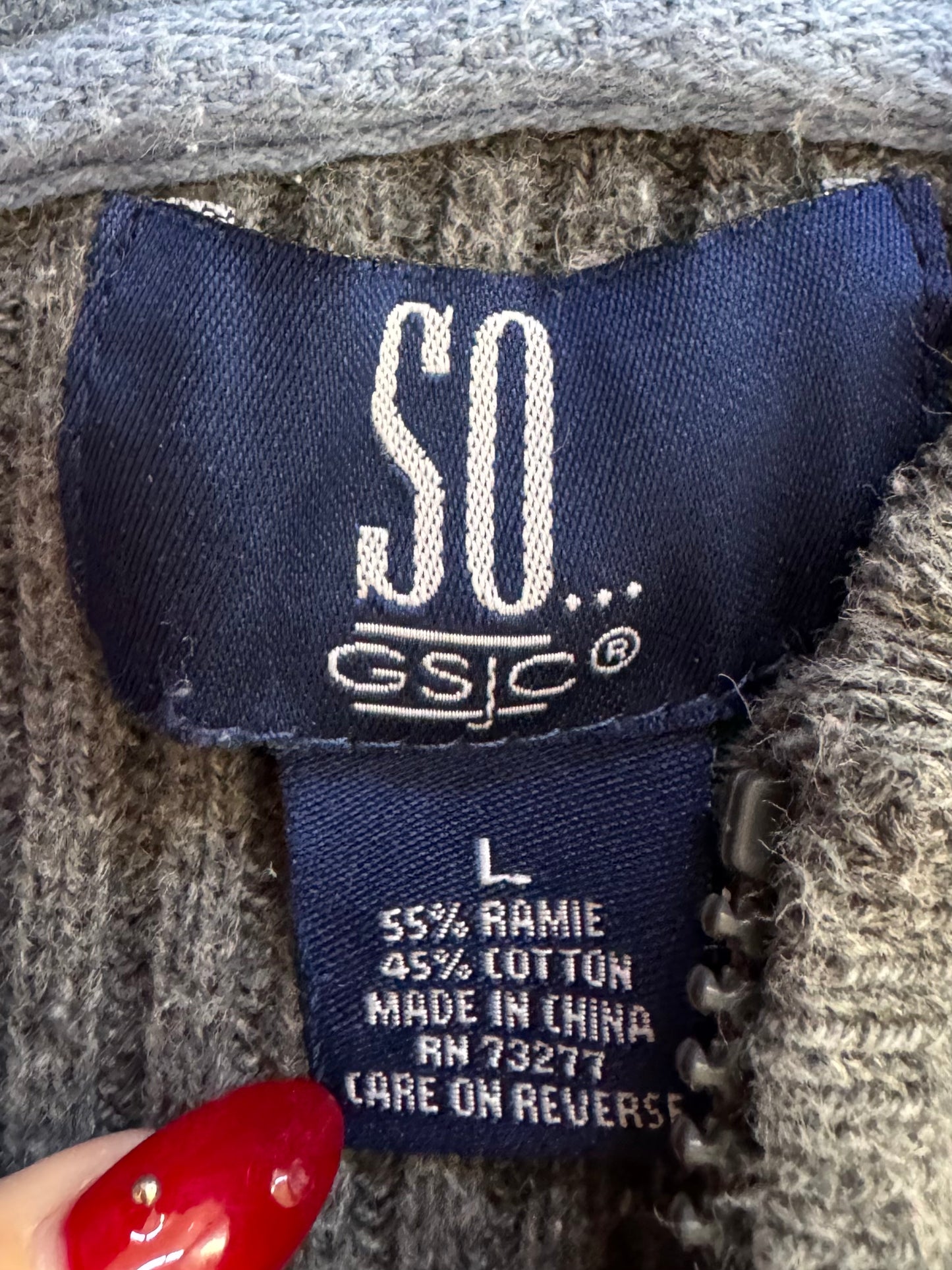 Vintage Women’s Knit Zip Up Hoodie - L