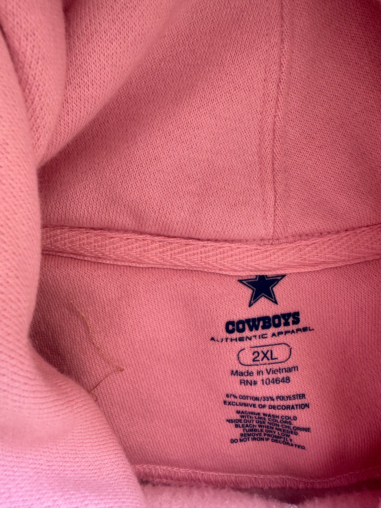 Vintage Cropped Dallas Cowboys Hoodie - XXL