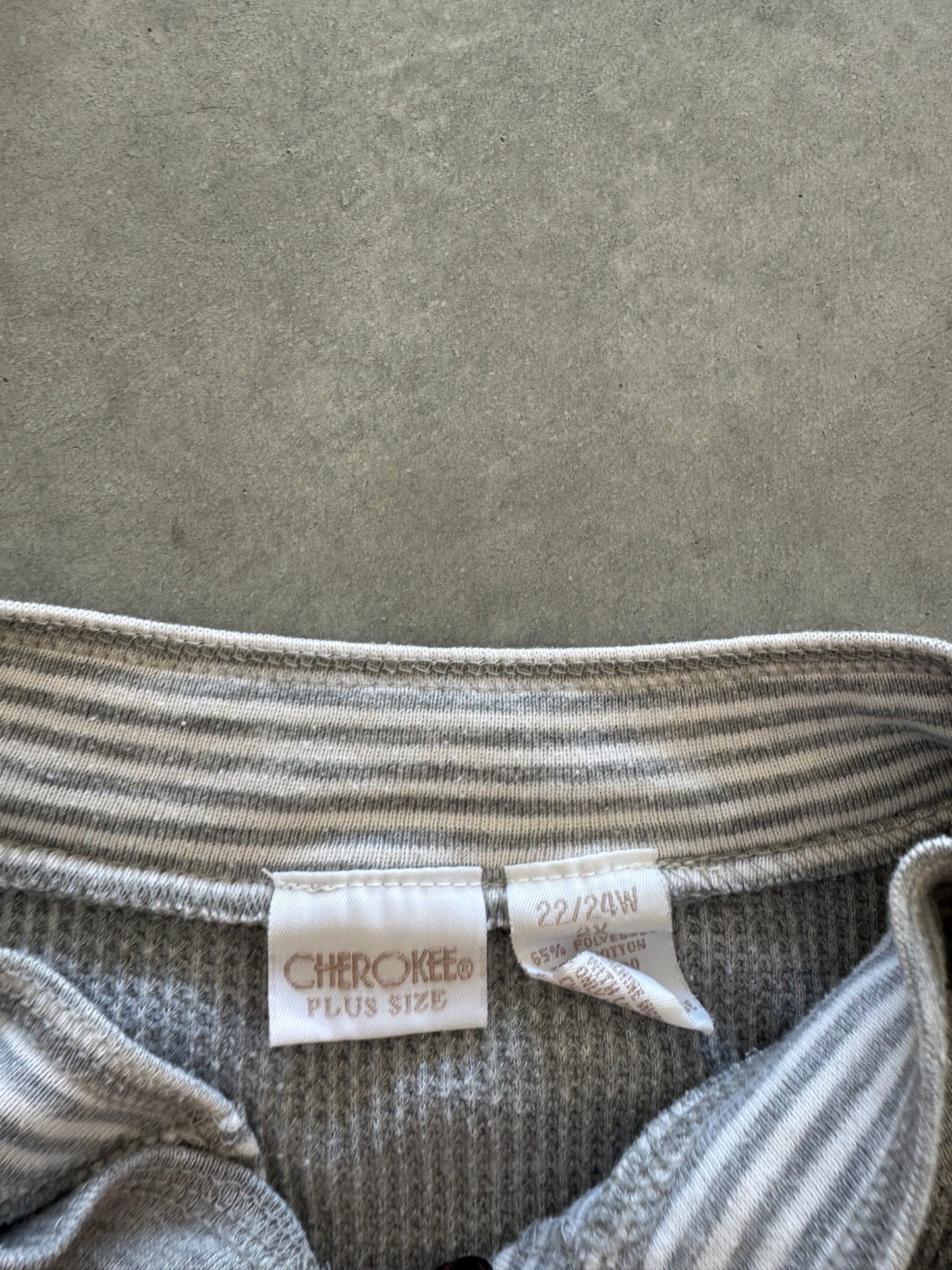 Vintage Cherokee Layered Waffle Knit Long Sleeve - XL