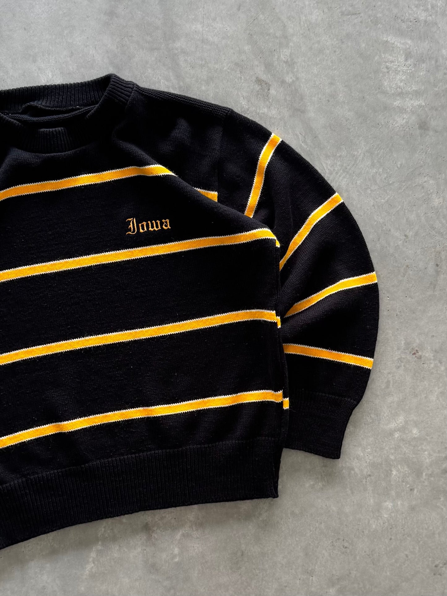 Vintage Iowa Hawkeyes Striped Sweater - L