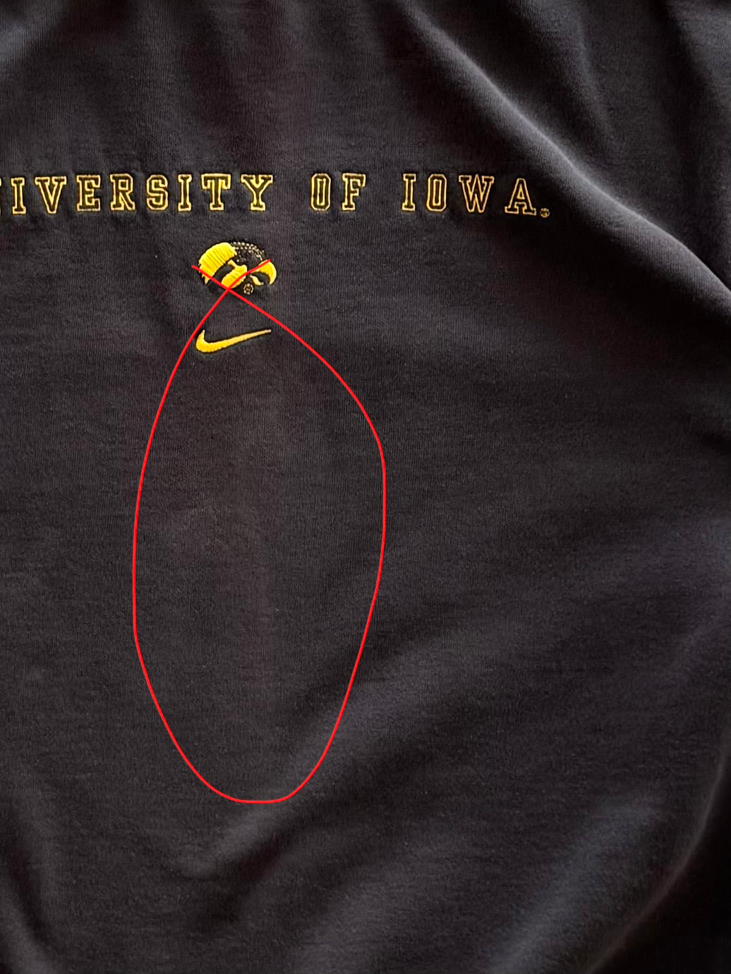 Vintage 90s Nike Iowa Hawkeyes Sweatshirt - L