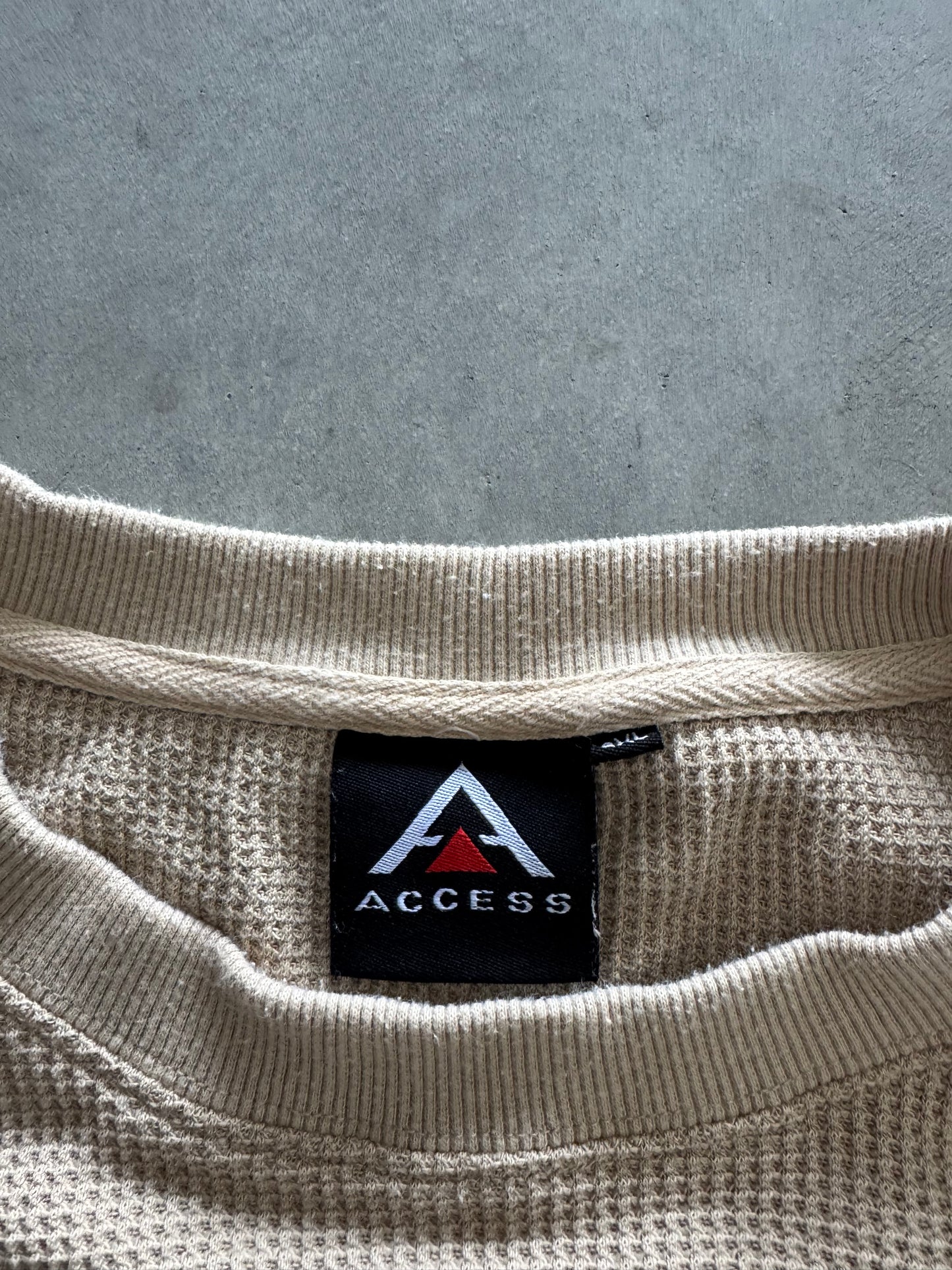 Vintage Waffle Knit Long Sleeve - XXL