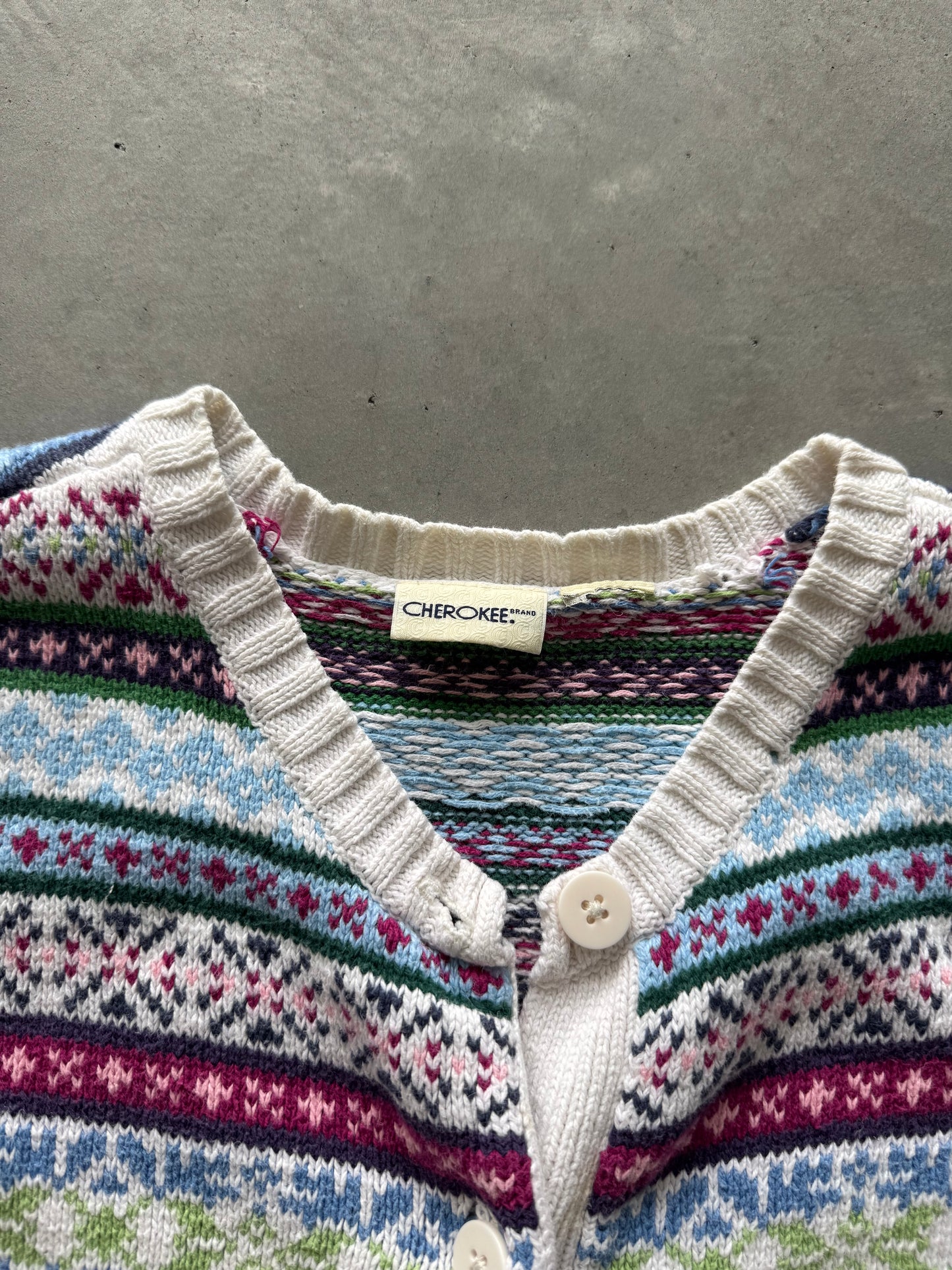 Vintage Cherokee Knit Women’s Cardigan - XL