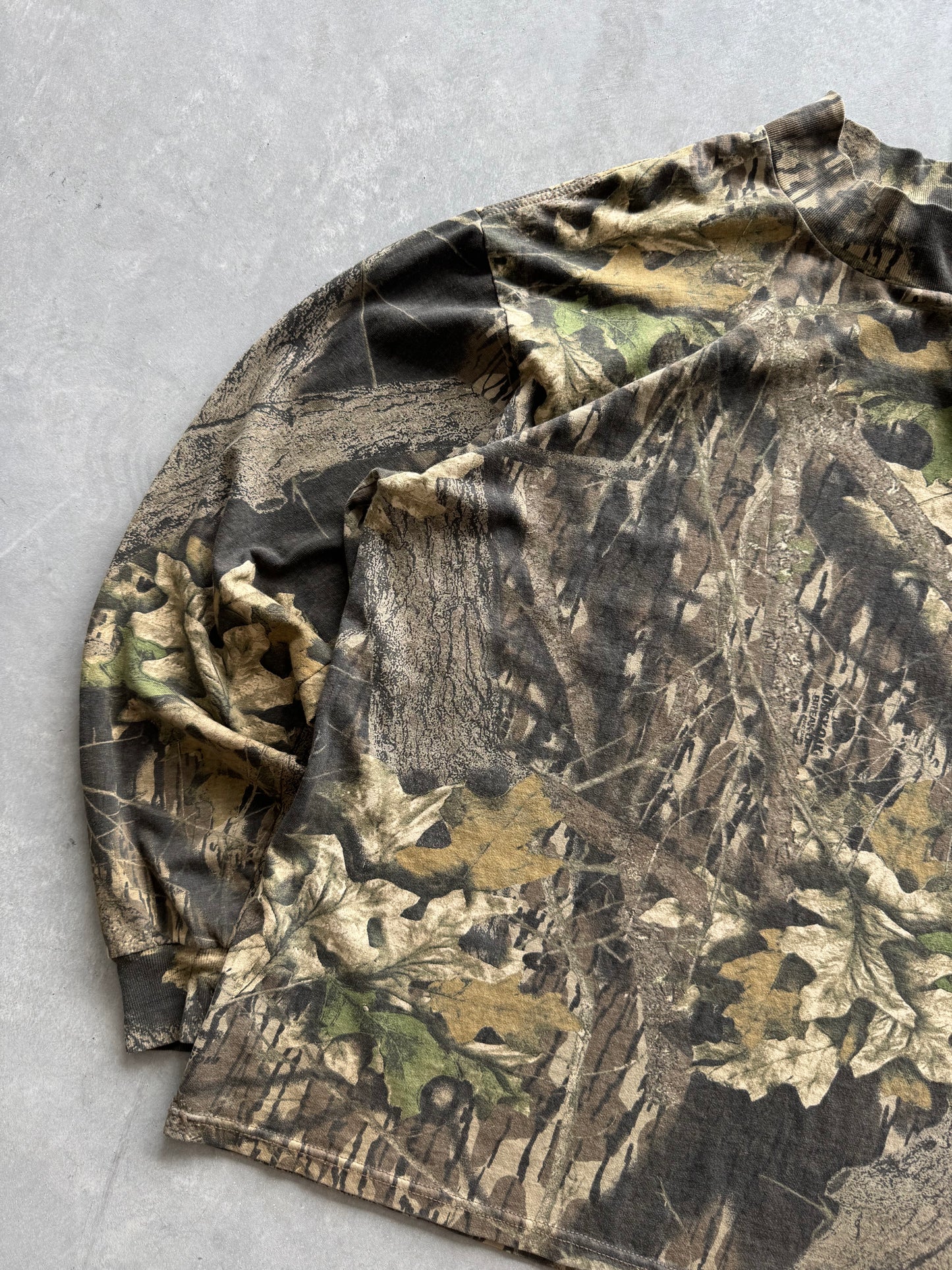 Vintage Camo Jerzees Outdoors Mockneck - L