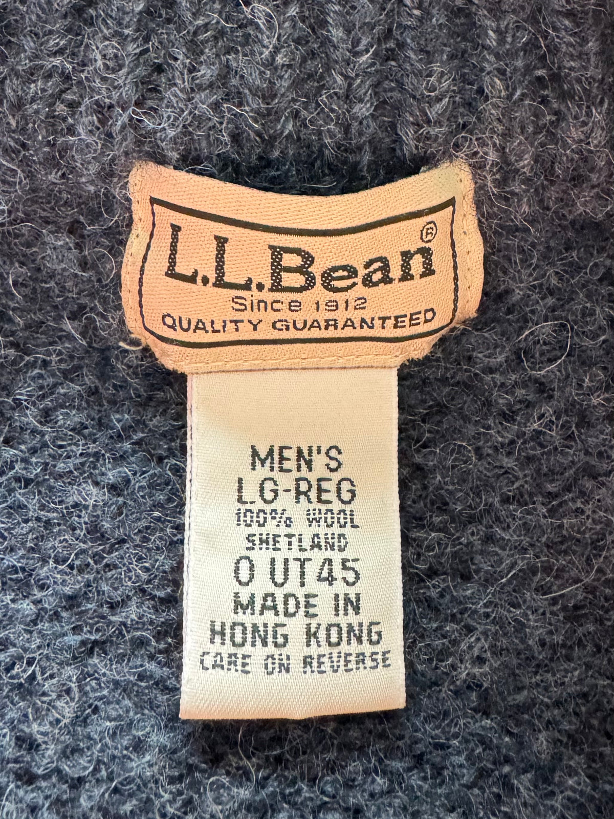 Vintage L.L. Bean 100% Wool Zip Up Sweater - L