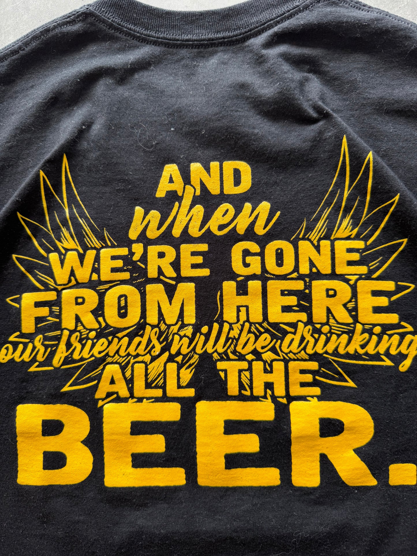 Iowa Tee In Heaven There Is not Beer That’s Why we Drink It Here - M