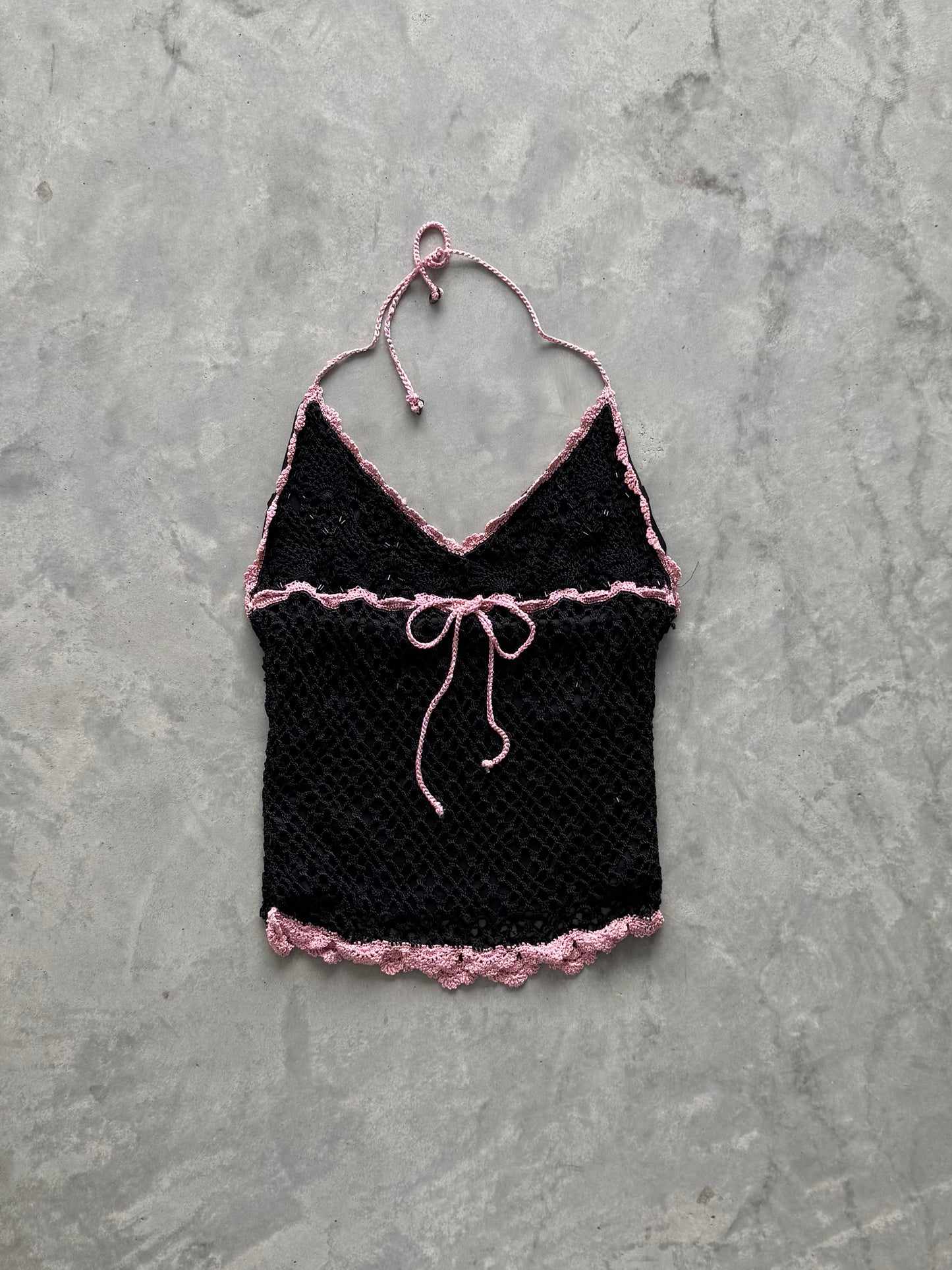 Vintage Beaded Halter Top - M