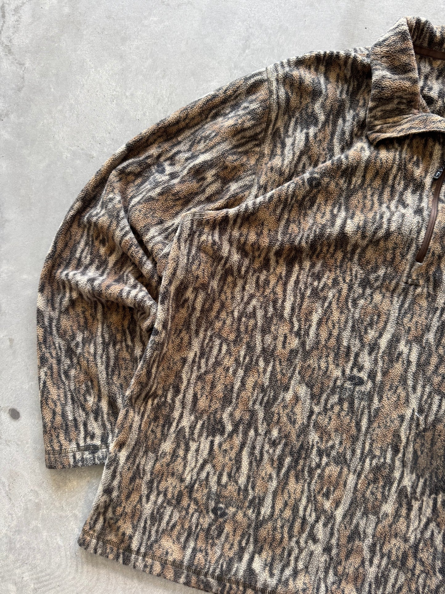 Vintage Camo Fleece Quarter Zip - XXL