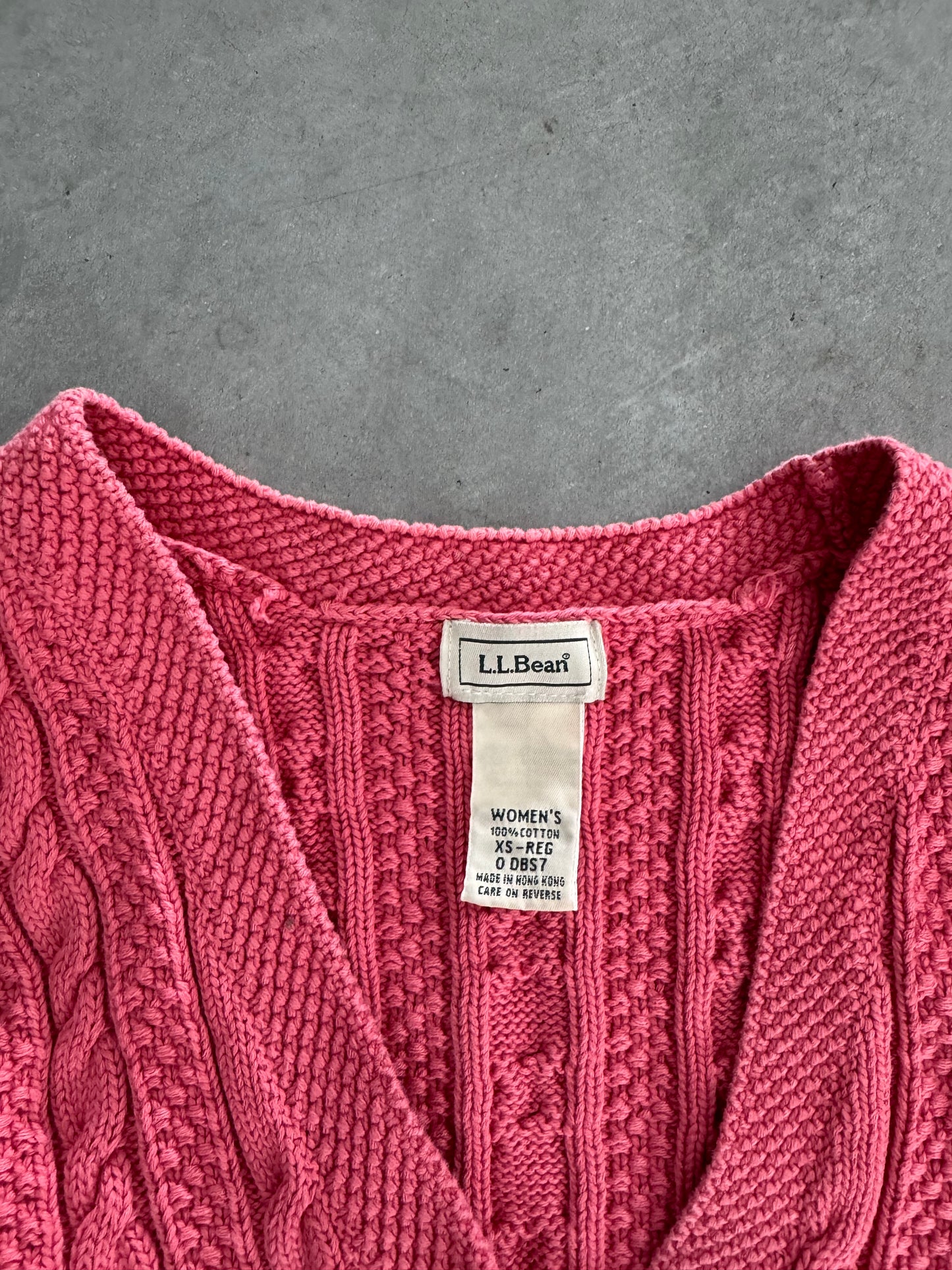 Vintage L.L. Bean Cable Knit Cardigan - XS